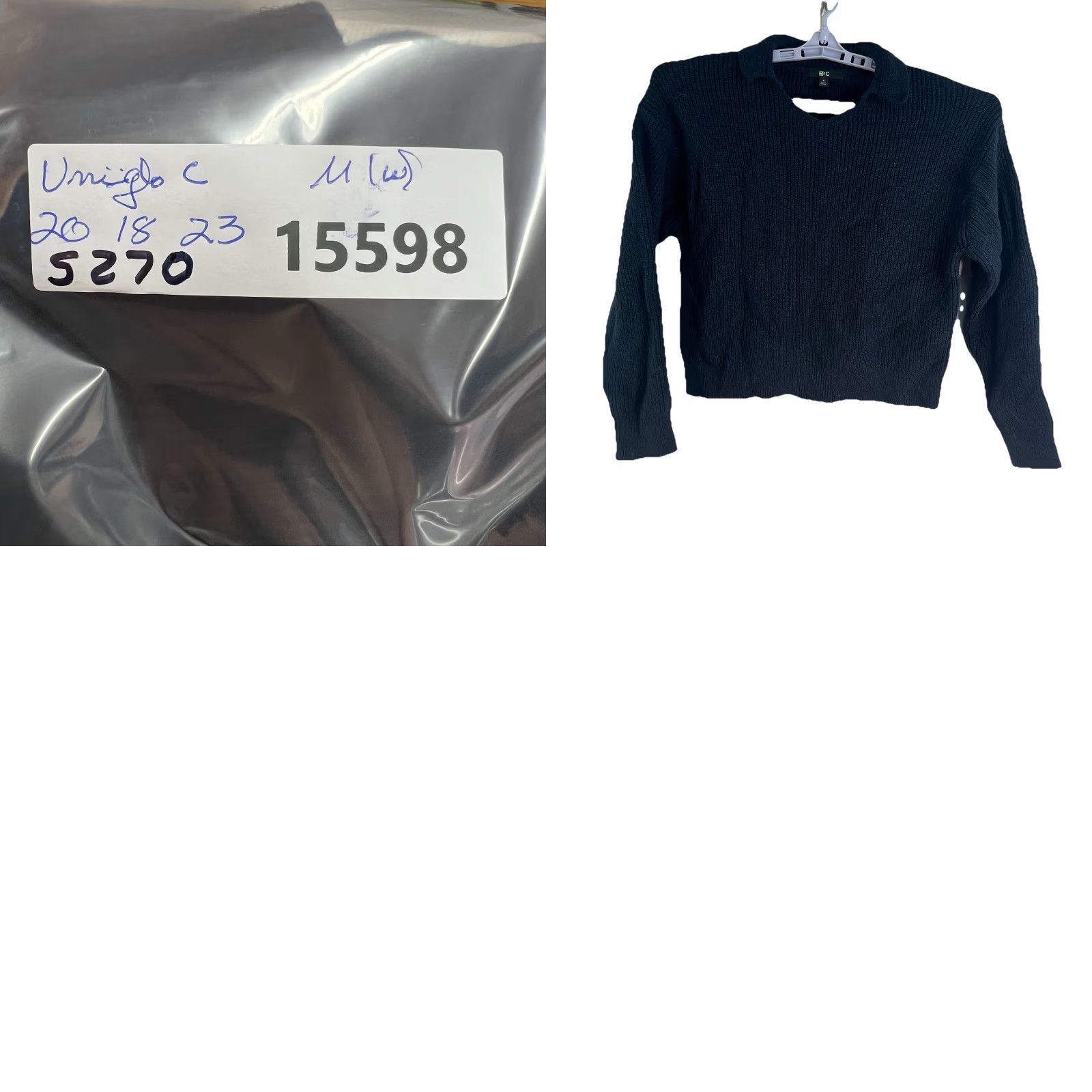 Uniqlo Uniqlo Wool Blend Cropped Sweater Womens M Blue Pullover Knit 90s Casual Winter Fall Size M / US 6-8 / IT 42-44 - 8 Thumbnail