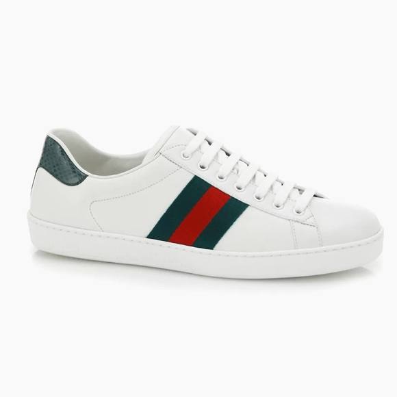 Gucci New Ace Crocodile Embossed Sneakers White Men’s GG 8/U