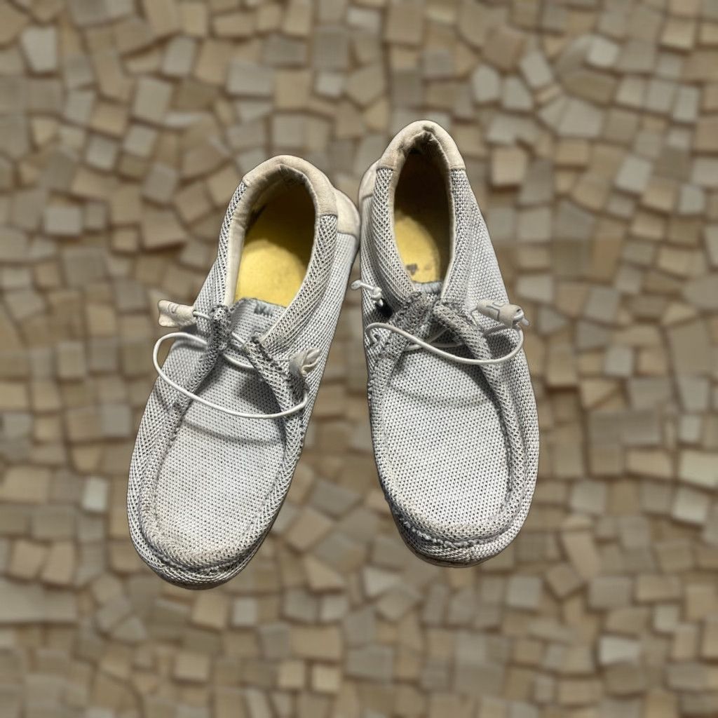 Vintage Hey Dudes Shoes Men Slip-On 9 Gray Wally Sox Stone Casual Comfort Cotton Blend Size US 9 / EU 42 - 1 Thumbnail