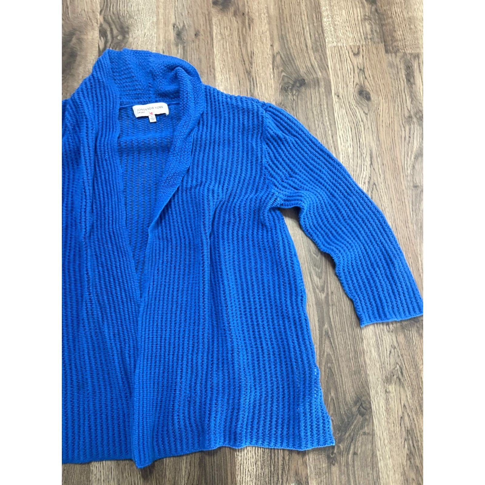 Jones New York Jones New York Sweater Cardigan Women's Large Blue Open Long Sleeve Knit Regular Size L / US 10 / IT 46 - 4 Thumbnail