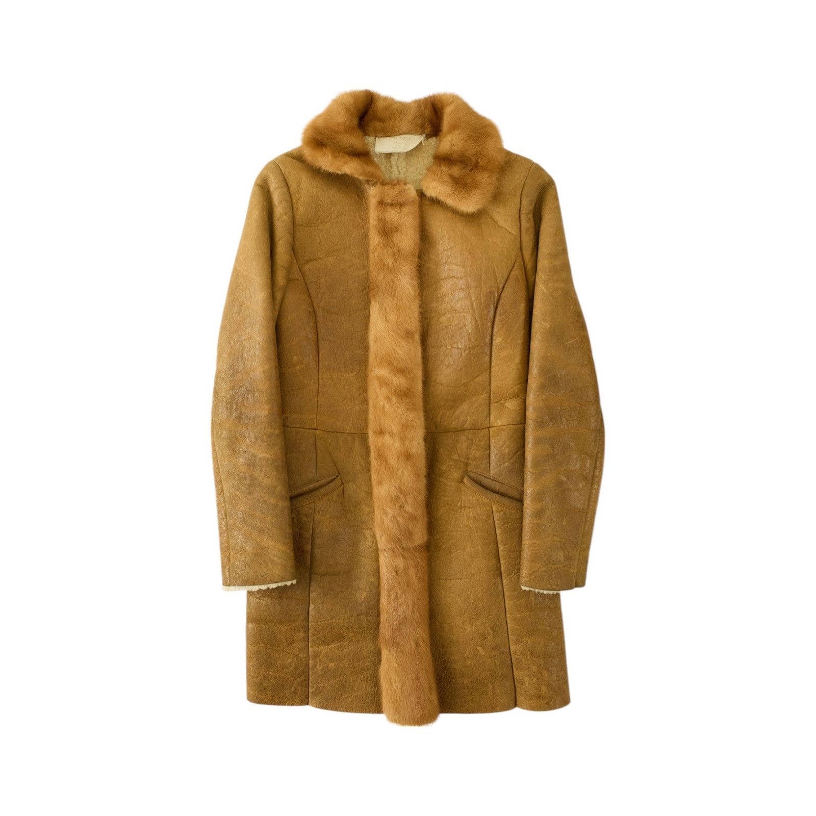Prada Shearling Leather Fur Coat Size XS / US 0-2 / IT 36-38 - 1 Thumbnail