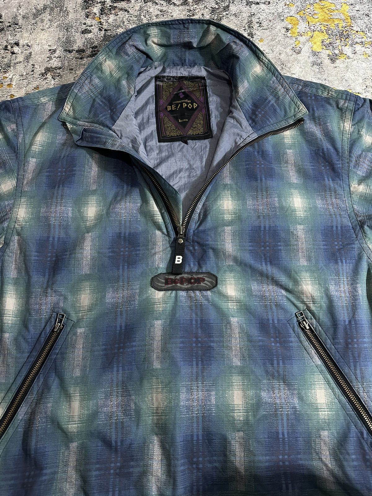 Yohji Yamamoto BIG SIZE YOHJI STYLE BE!POP HALF ZIP NICE TARTAN JACKET Size US XXL / EU 58 / 5 - 9 Thumbnail