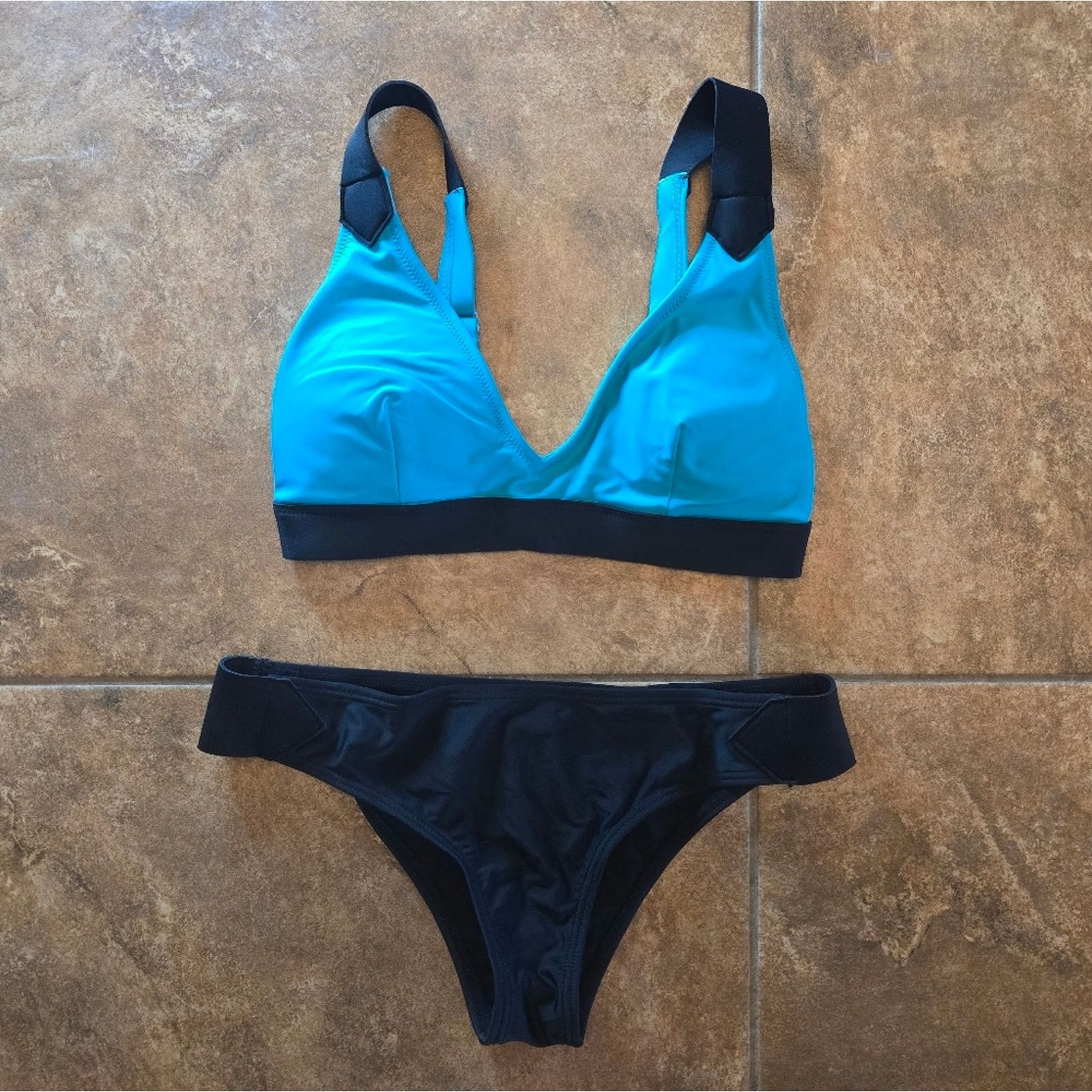 Other Teal Black | FYS | Havana Neoprene Bikini Set Size ONE SIZE - 3 Thumbnail