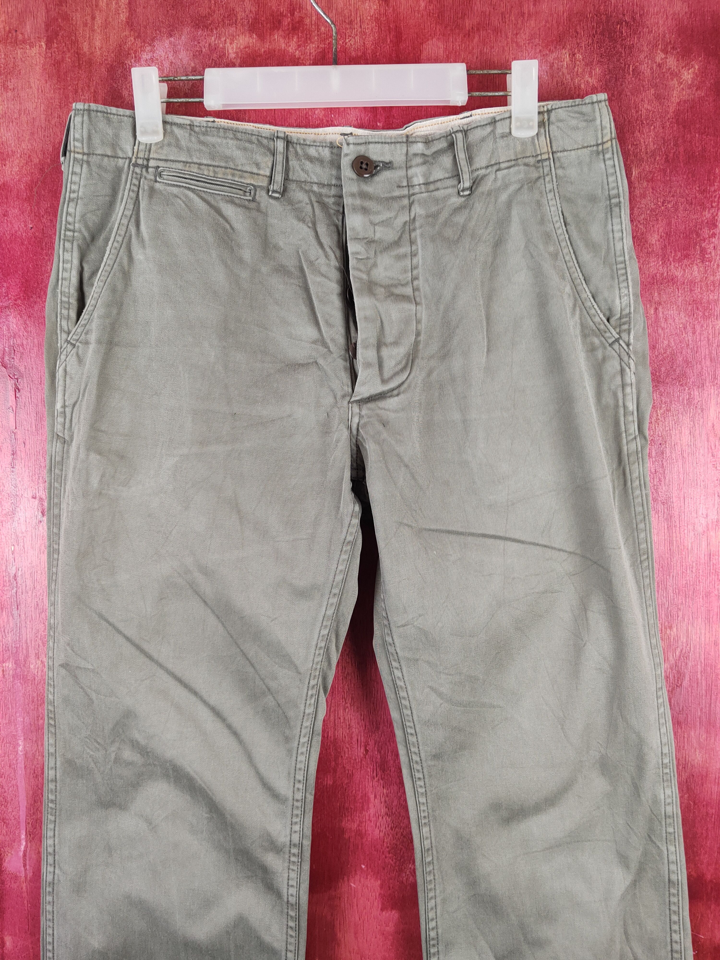 SHIPS Ships Army Green Faded Multipocket Casual Pants #S1715 Size US 32 / EU 48 - 2 Thumbnail