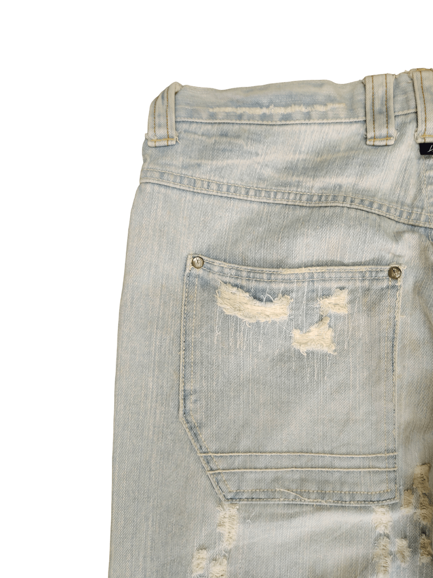 Karl Kani Karl Kani Distreesed Boro Sashiko Wide Leg Denim Baggy Jeans Size US 32 / EU 48 - 14 Thumbnail