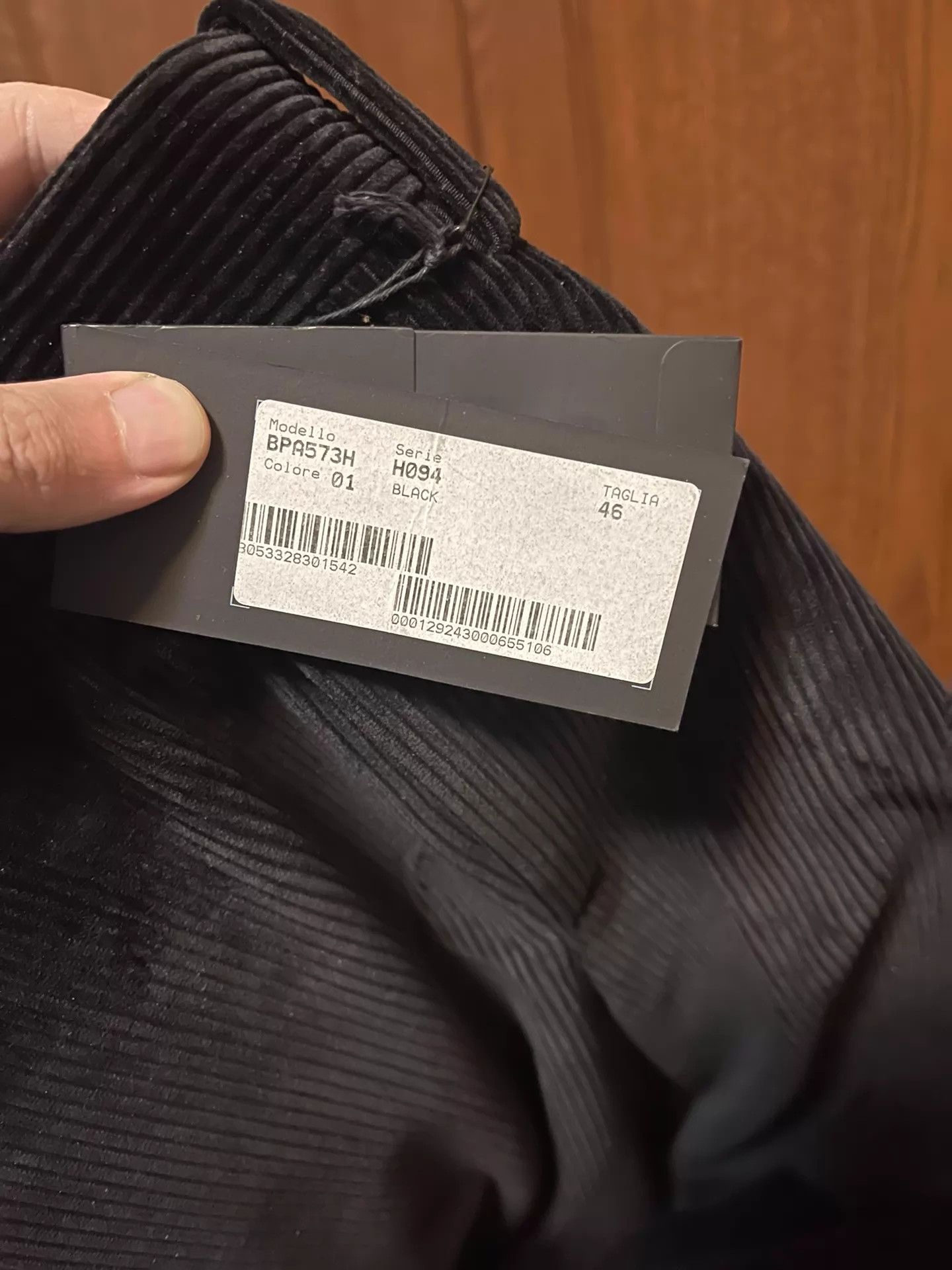 Neil Barrett Neil Barrett Black Corduroy Skinny 9-Pants Size US 30 / EU 46 - 7 Thumbnail