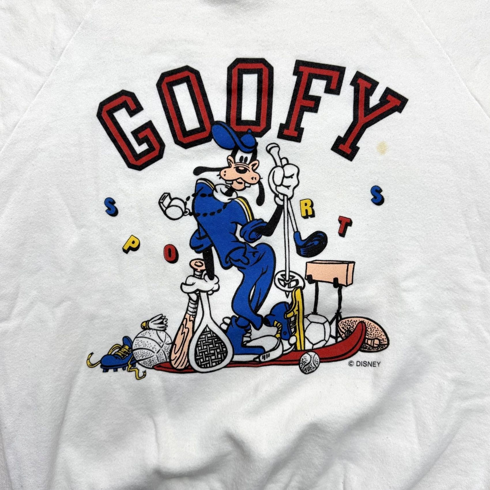 Jerzees VINTAGE Disney Goofy Sports Jerzees Sweatshirt Mens Large White Graphic Print Sweatshirt USA Mens L Size US L / EU 52-54 / 3 - 2 Thumbnail