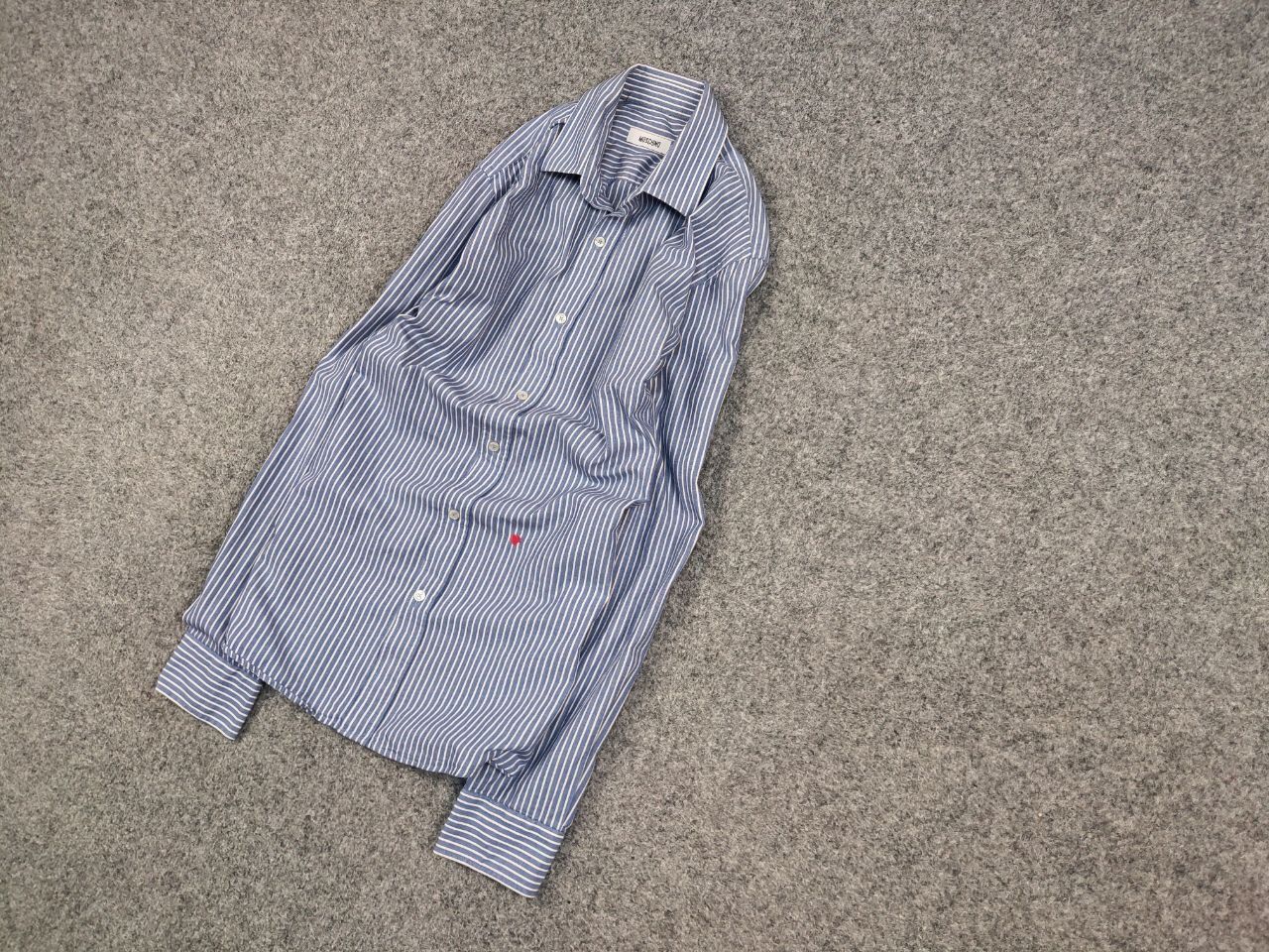 Moschino Moschino Design Casual Striped Minimalist Logo Button Shirt Size US M / EU 48-50 / 2 - 3 Thumbnail