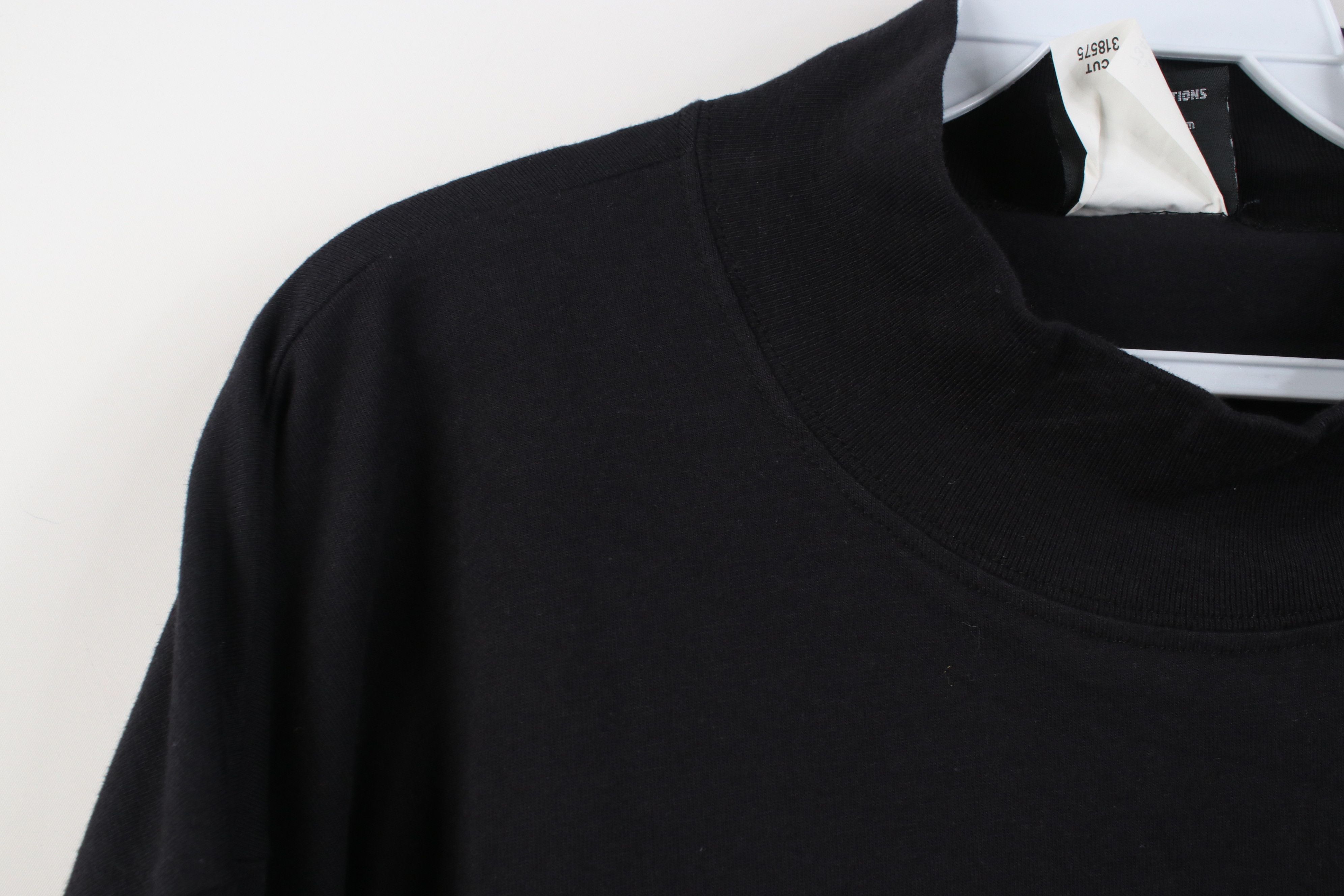 Vintage Vintage 90s Streetwear Mock Neck Long Sleeve T-Shirt Black Size US XL / EU 56 / 4 - 4 Thumbnail