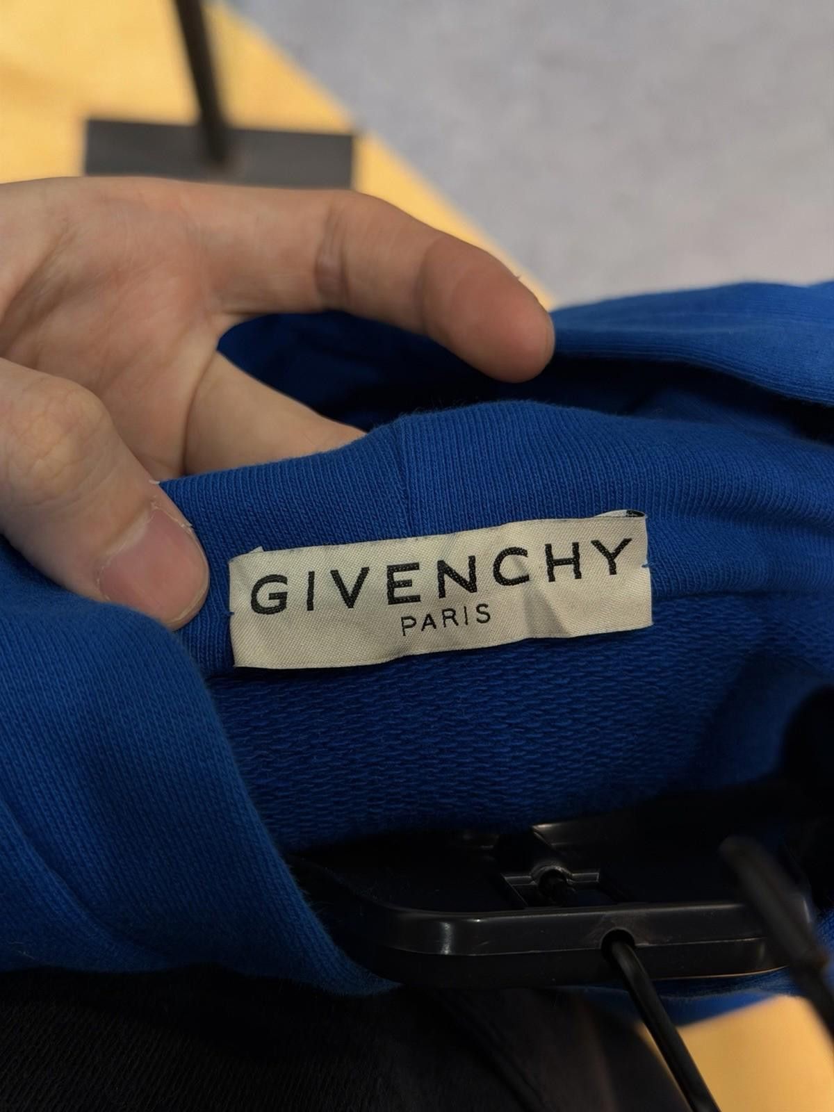 Givenchy Size M - Givenchy Men's Blue Logo- Print Hoodie Sweatshirt Size US M / EU 48-50 / 2 - 11 Thumbnail