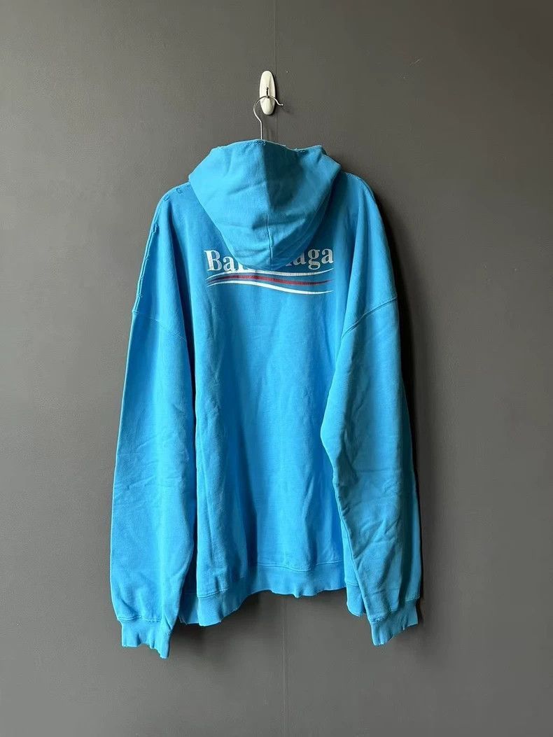 Balenciaga Balenciaga Blue Hoodie with Logo Design-2506 Size US XS / EU 42 / 0 - 2 Thumbnail