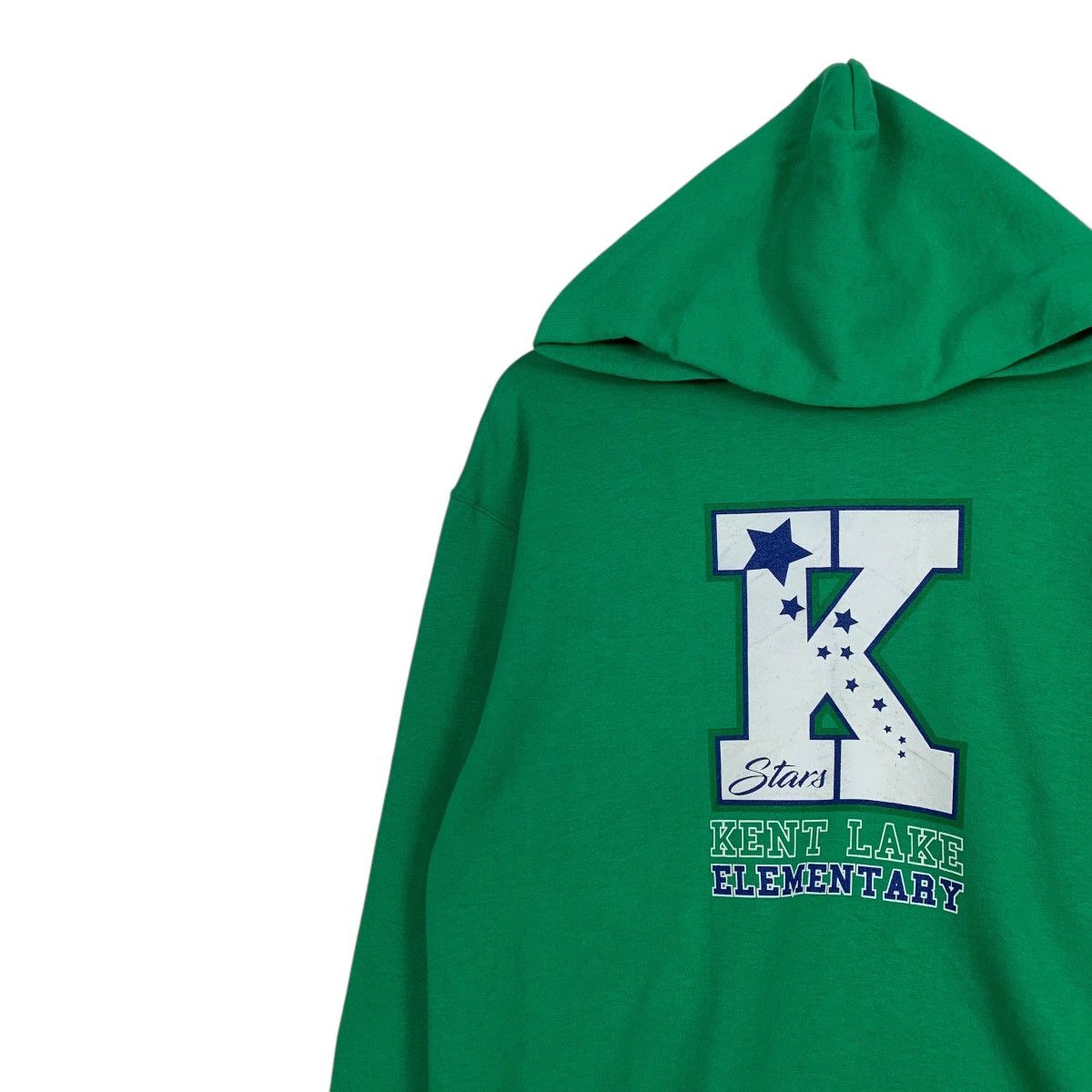 Jerzees Vintage Kent Lake Elementary Green Hoodie Size US S / EU 44-46 / 1 - 6 Thumbnail
