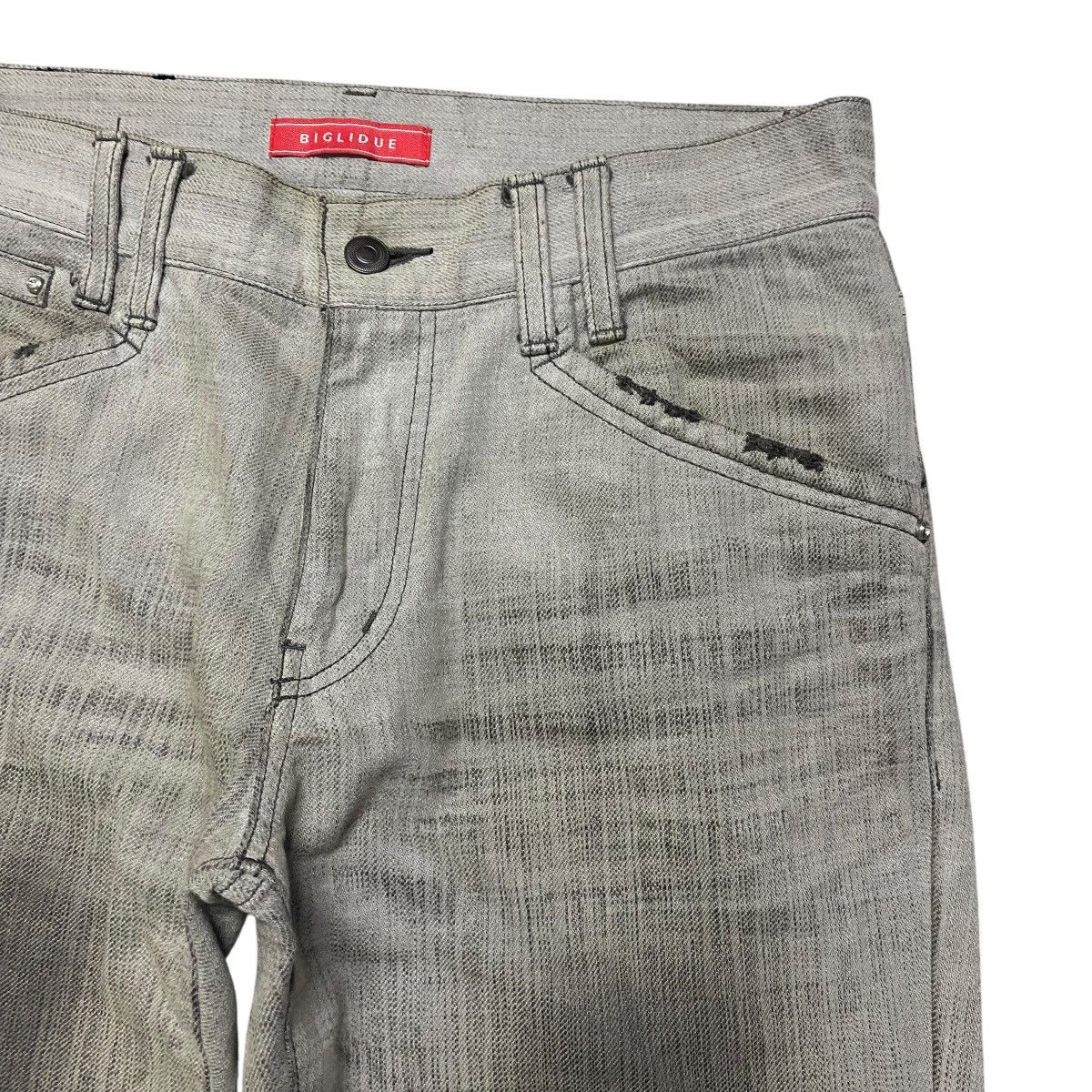 Le Grande Bleu (L.G.B.) BIGLIDUE Coated Denim Flare Jeans Size US 31 - 5 Thumbnail