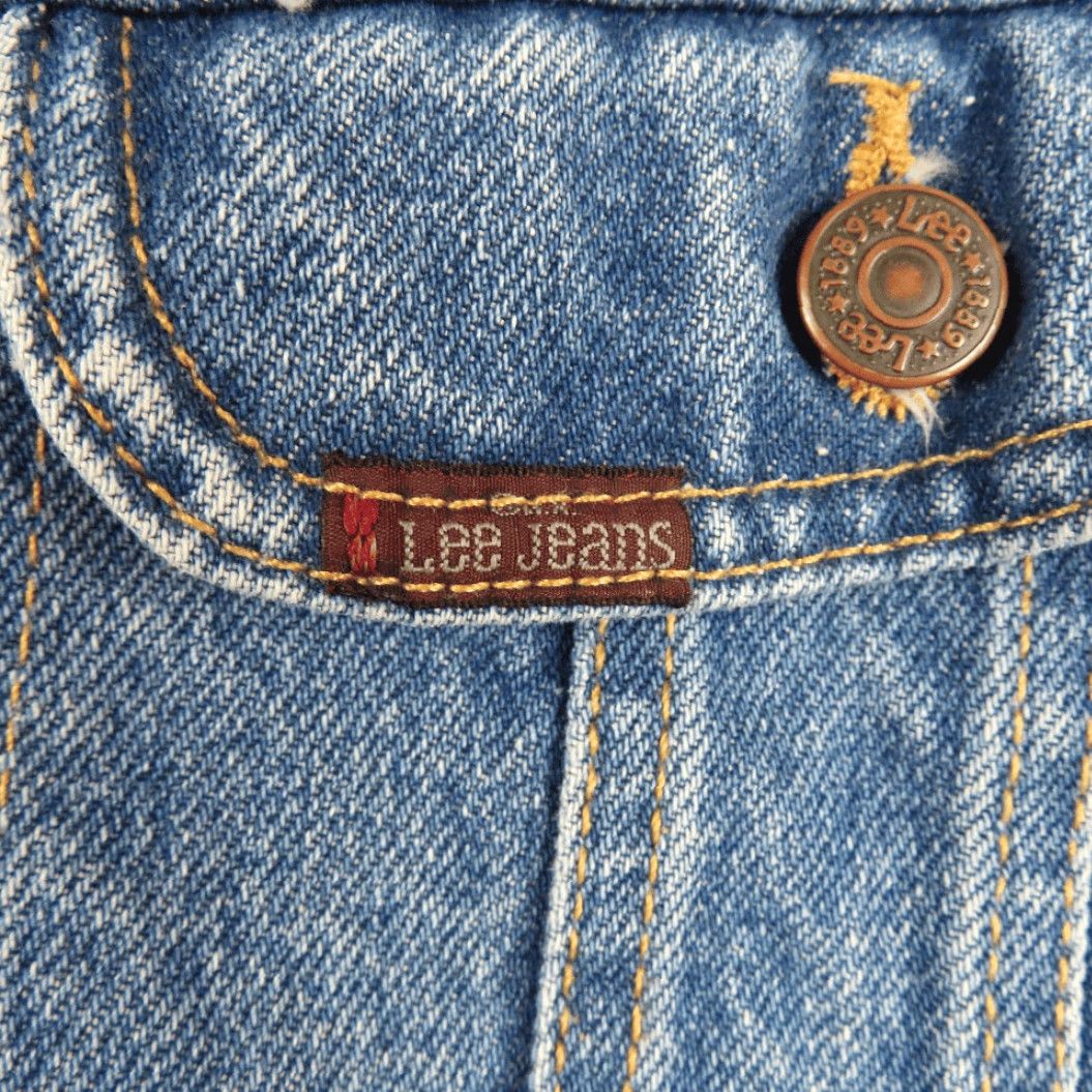 Lee VINTAGE Lee Jacket Denim 90s XL Blue Jeans Bomber Jacket Adult LARGE Lee 90s Casual Mens Size US 33 - 6 Thumbnail