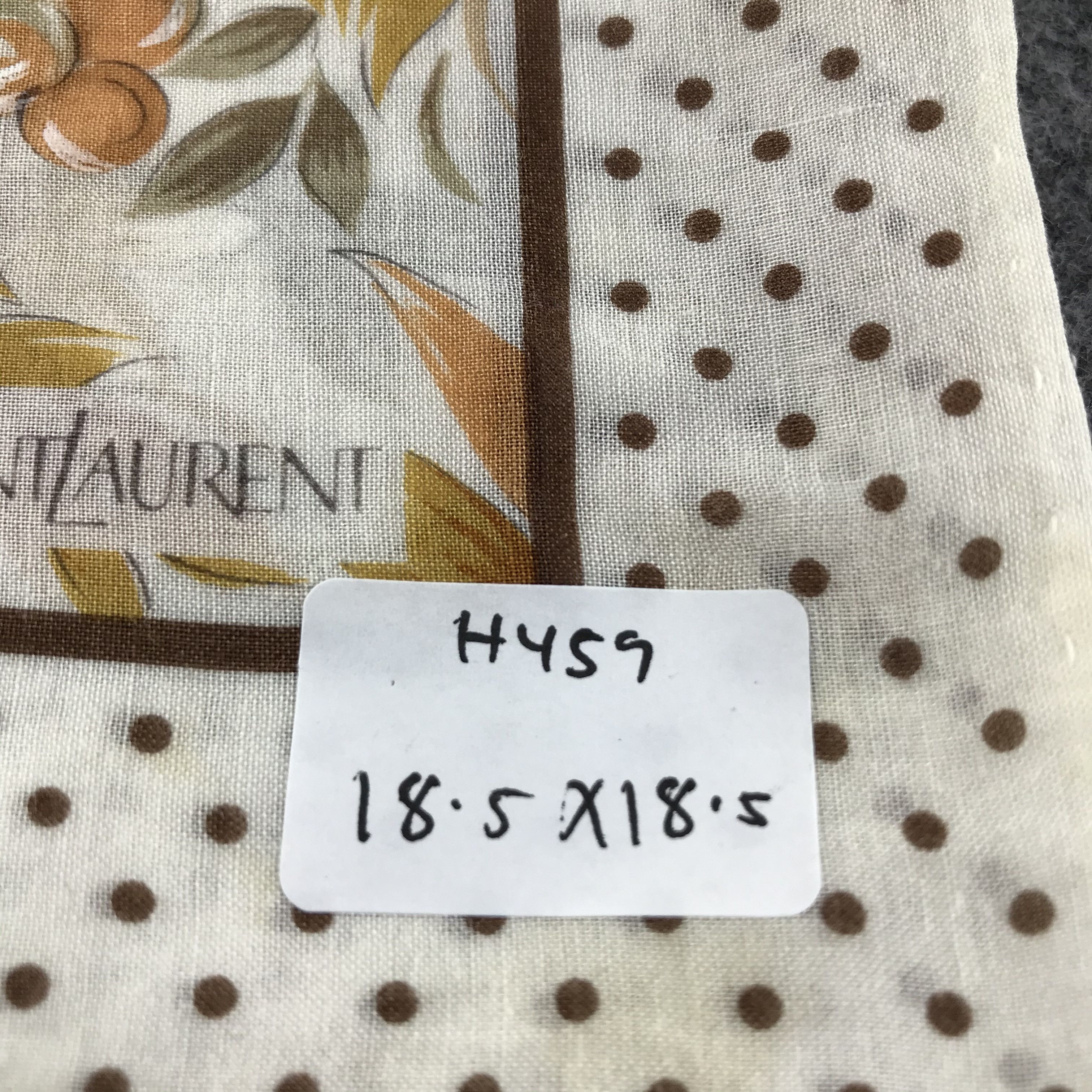 Yves Saint Laurent YSL Floral Handkerchief Neckerchief Bandana H459 Size ONE SIZE - 12 Thumbnail
