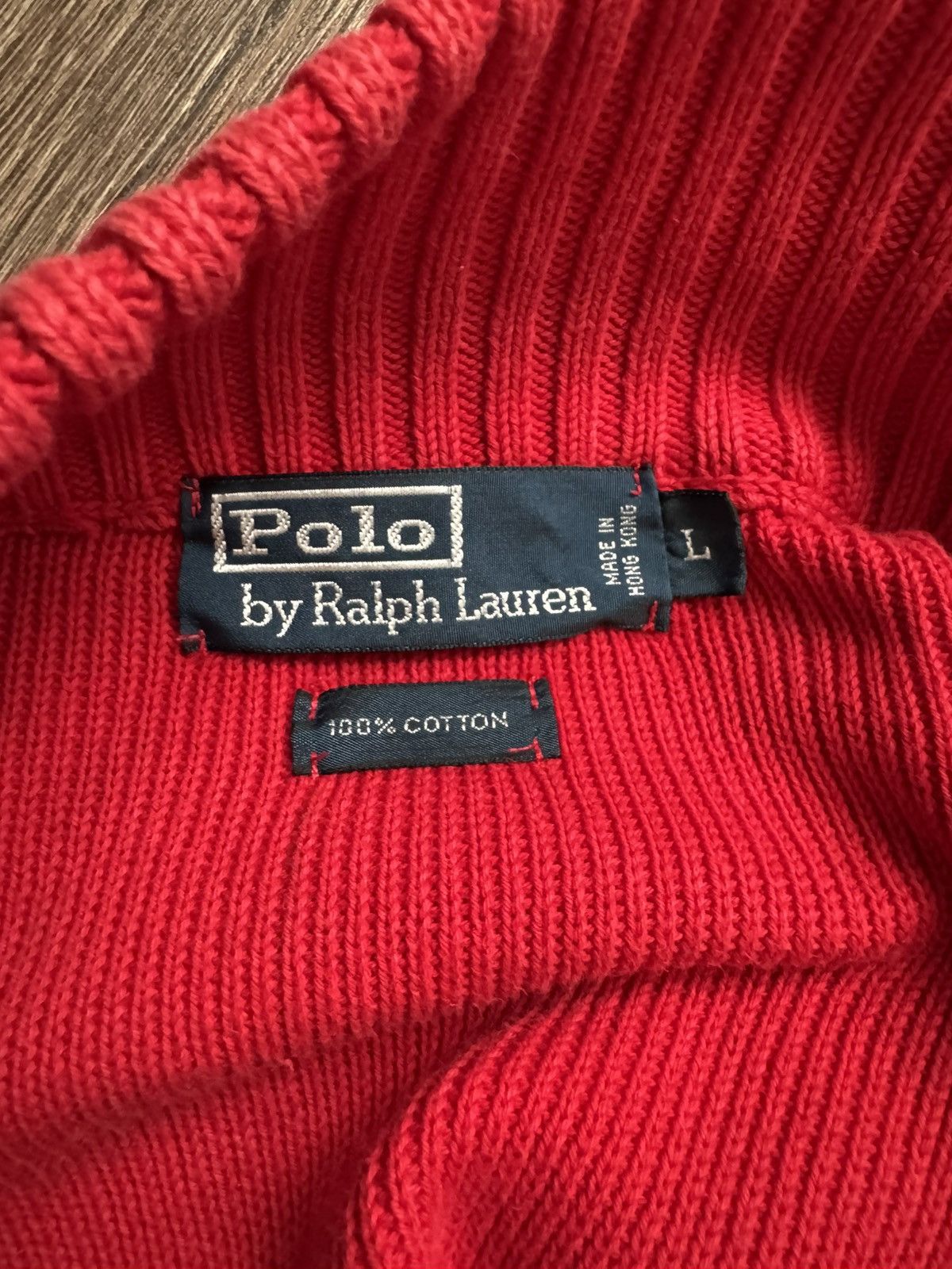 Polo Ralph Lauren Polo Ralph Lauren vintage full zip knited pullover sweater Size US L / EU 52-54 / 3 - 9 Thumbnail