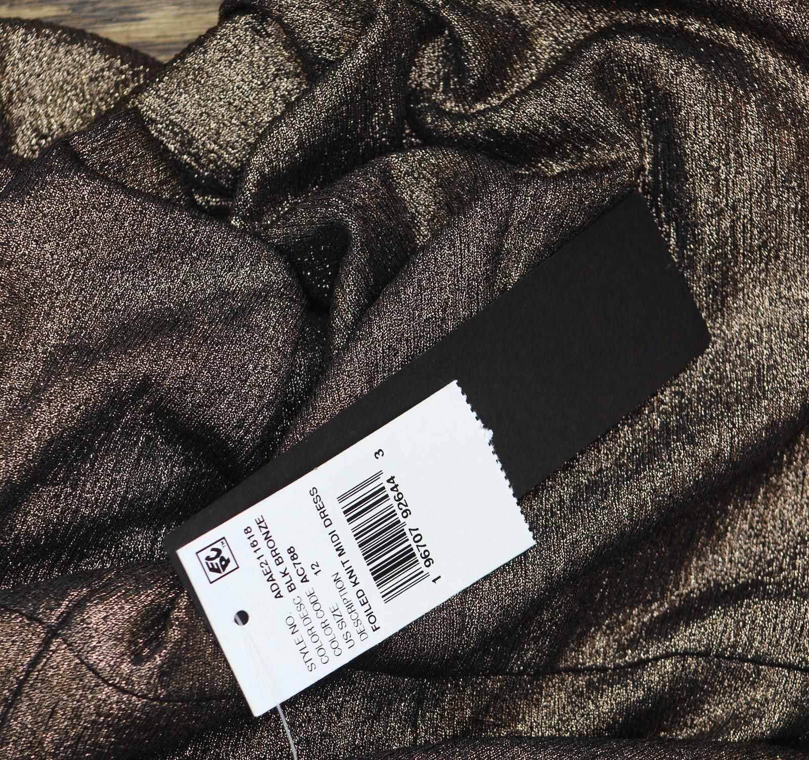 Other Nwt Adrianna By Adrianna Papell Dress Black / Bronze 12 Size XL / US 12-14 / IT 48-50 - 4 Thumbnail