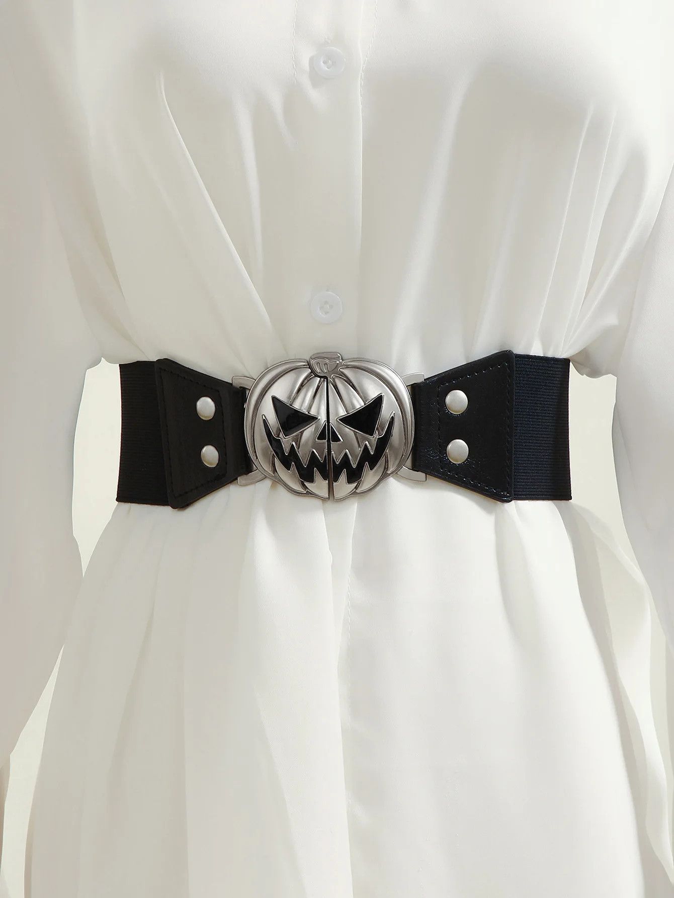 Leather Pumpkin Head Belt