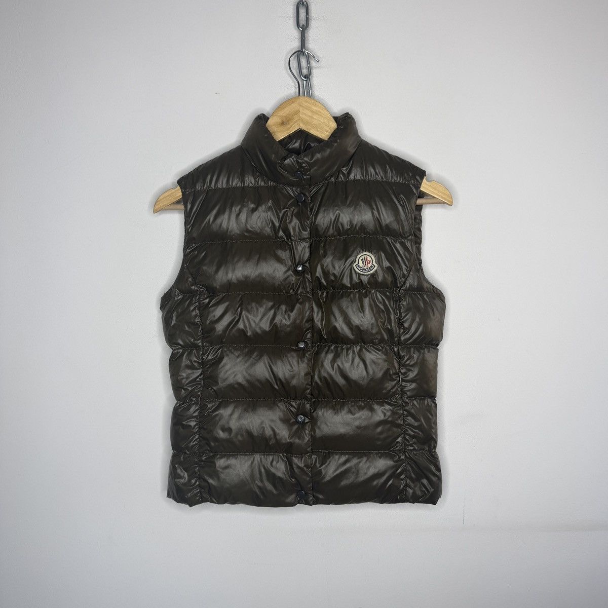 Moncler Moncler Khaki Green Liane Down Quilted Gilet Vest Size S / US 4 / IT 40 - 1 Thumbnail
