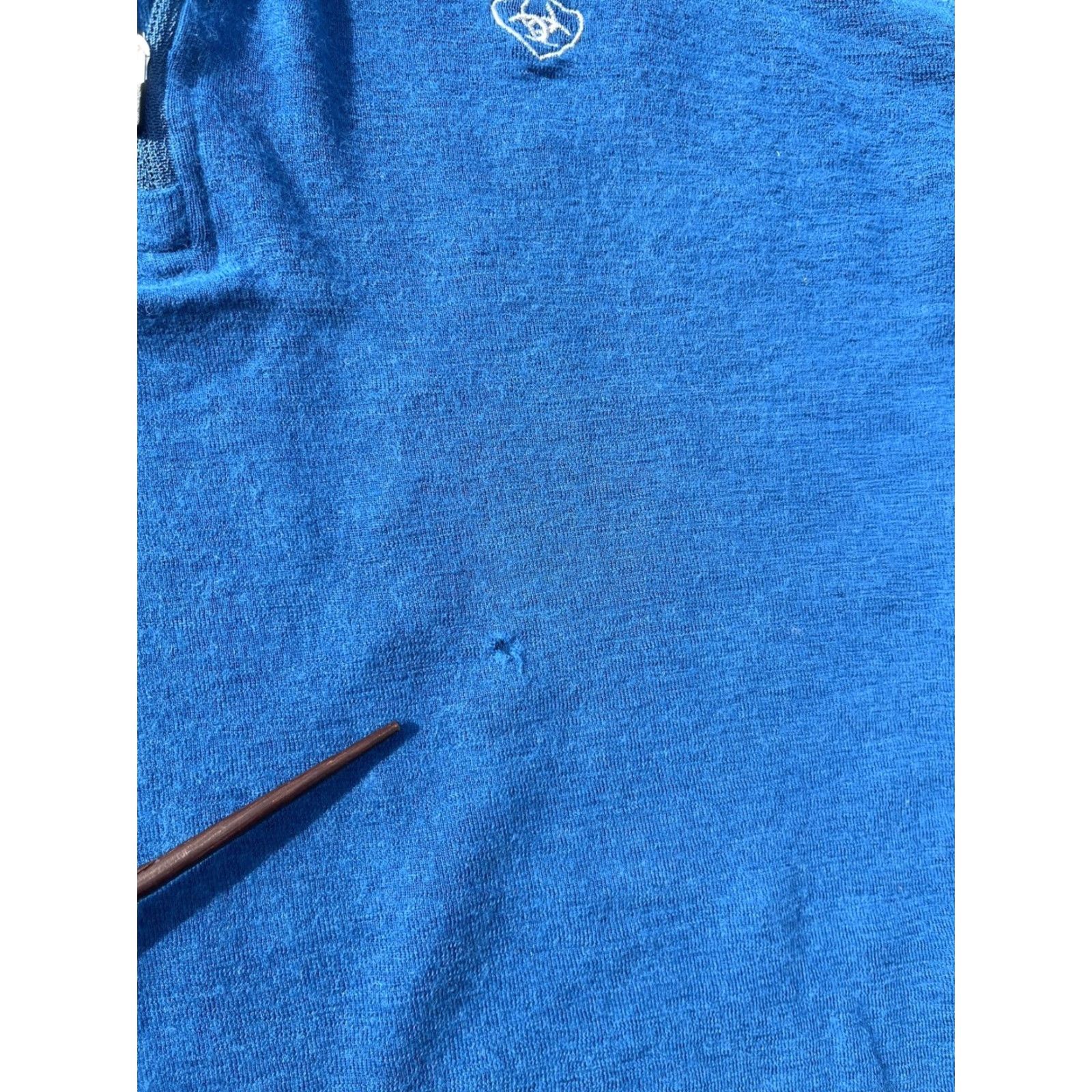 Ariat Ariat Tek Sweater Blue Pullover L Merino Wool 1/4 Zip 90s Outdoor Hiking Mens Regular Pullover Size US L / EU 52-54 / 3 - 5 Thumbnail