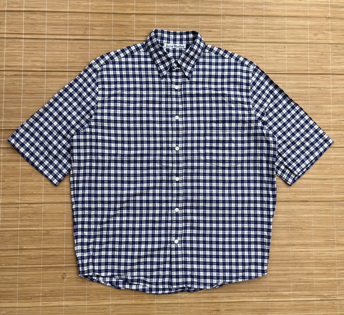 Acne Studios baggy flannel shirt button up