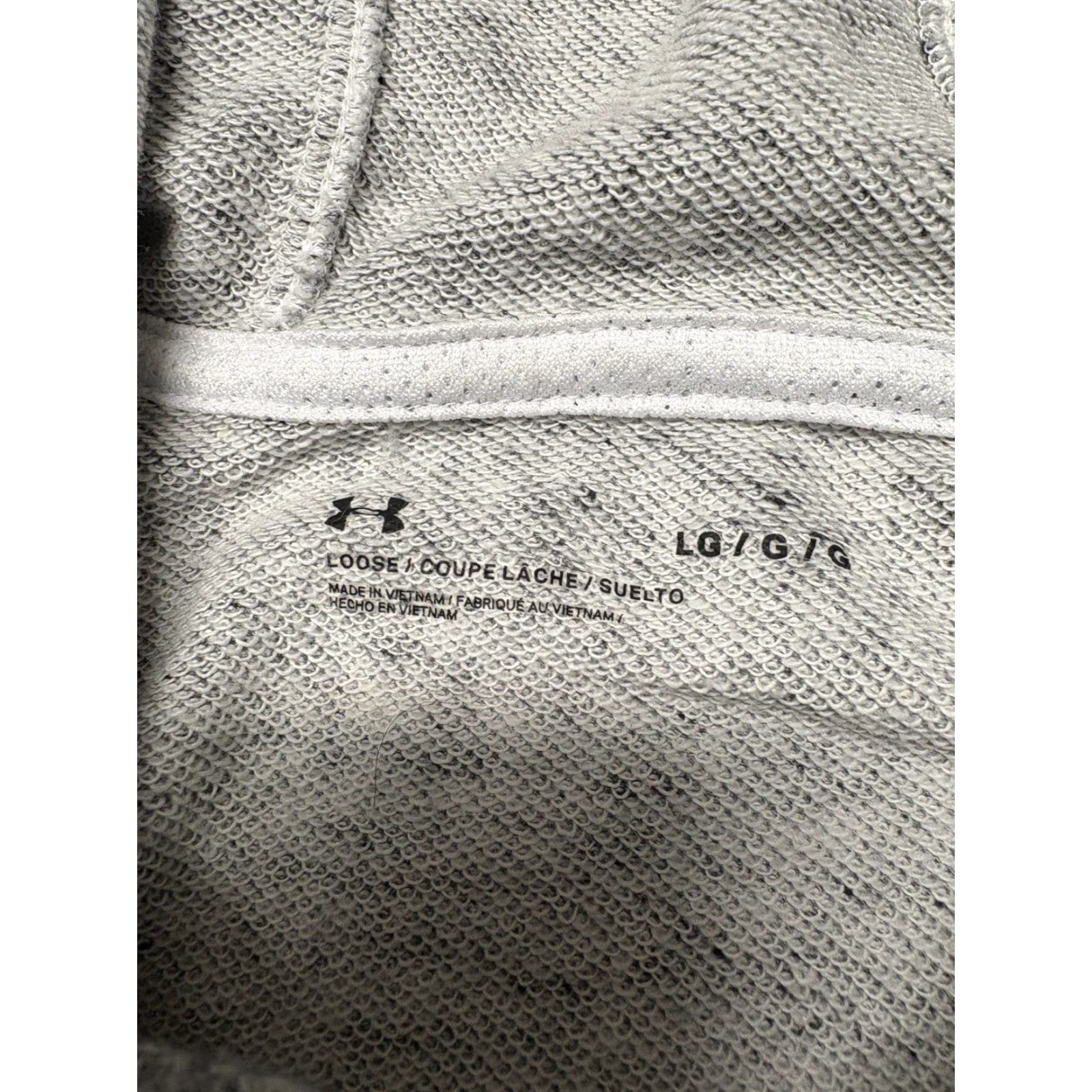 Under Armour Under Armour Project Rock Hoodie Mens Large Gray Terry Loose Sweatshirt Size US L / EU 52-54 / 3 - 3 Thumbnail