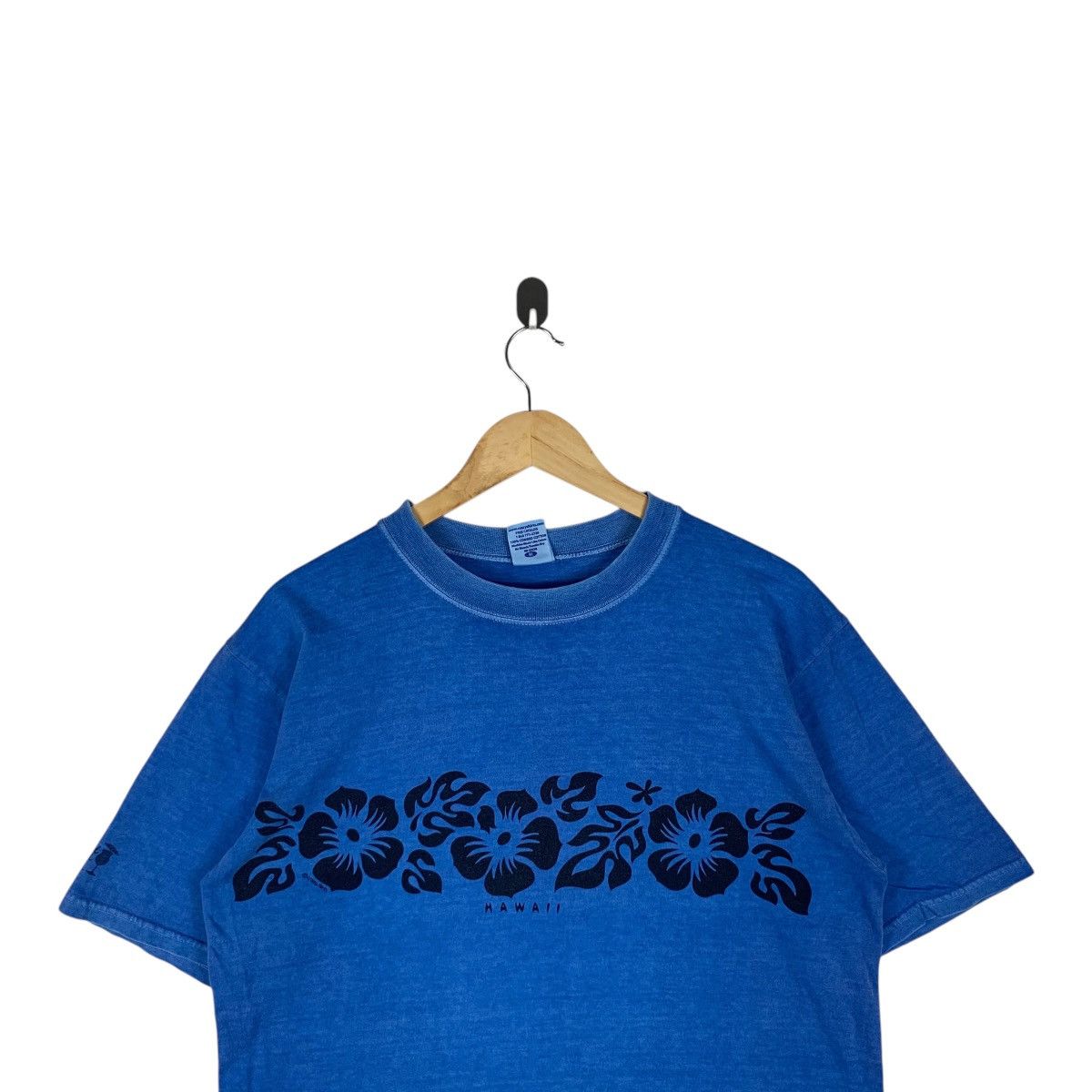 Other Vintage 90’ CRAZY SHIRTS Blue Hawaii Dyed Floral Tee Shirt Size M / US 6-8 / IT 42-44 - 2 Thumbnail