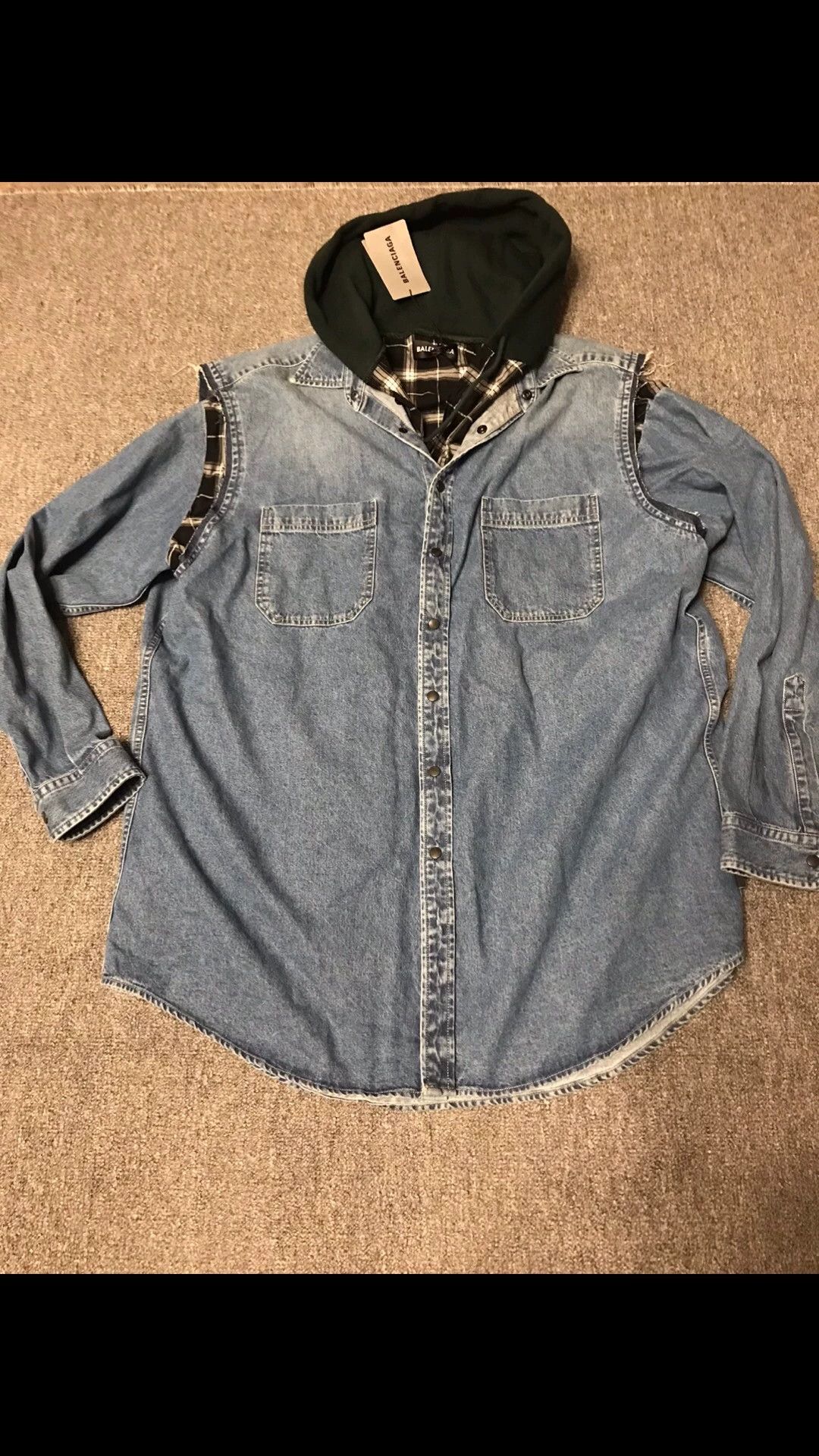 Balenciaga Balenciaga Denim Two-piece Oversized Unisex 41 Size US M / EU 48-50 / 2 - 3 Thumbnail