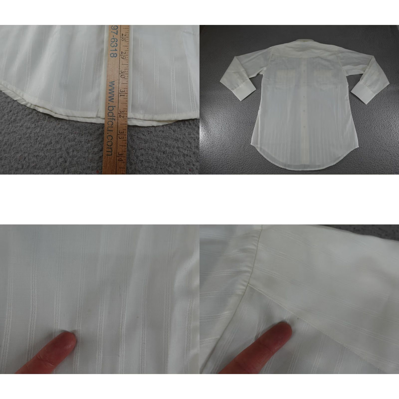 Armani Western Pearl Snap Shirt Mens M White Cowboy Rodeo Ranch Stripe Pearl-Snap Front Cuffs Pockets Western Size US M / EU 48-50 / 2 - 8 Thumbnail