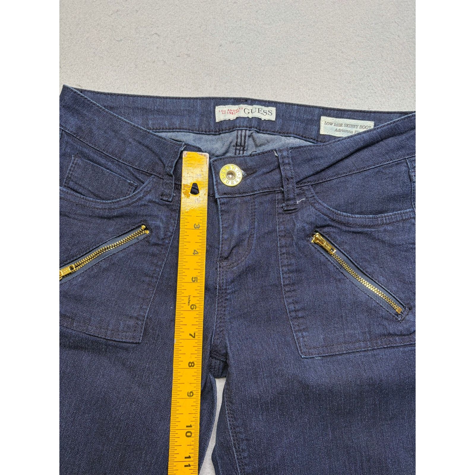 Guess Guess Adrianna Fit Low Rise Skinny Boot Jeans Women’s Dark Size 28" / US 6 / IT 42 - 6 Thumbnail