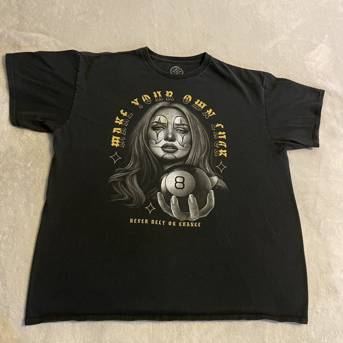 Other DOM Vintage Graphic T Shirt Mens XL Black Clown 8 Ball Size US XL / EU 56 / 4 - 1 Thumbnail