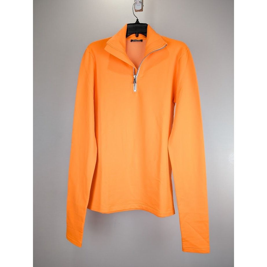Balmain o1rshd1 Quarter Zip Felpa Shirt in Orange Size US M / EU 48-50 / 2 - 1 Thumbnail