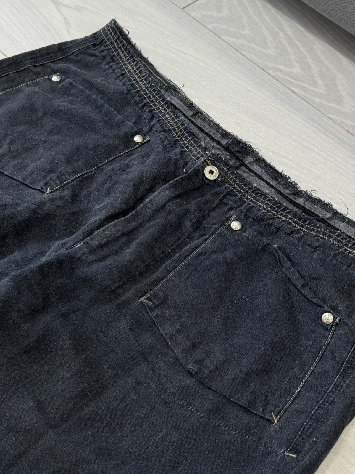 Marithe + Francois Girbaud Marithe Francois Girbaud Linen Glamour Design Luxury Pants Size 34" / US 12 / IT 48 - 8 Thumbnail