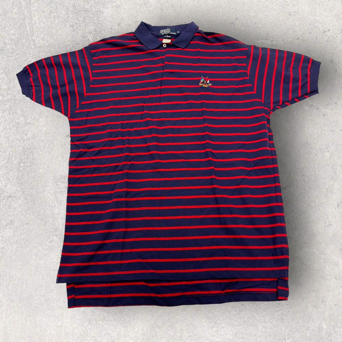 Polo Ralph Lauren × Vintage Vintage Polo Cross Flags shirt Size US XL / EU 56 / 4 - 1 Thumbnail