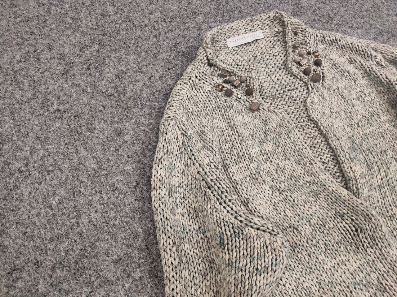 Fabiana Filippi Fabiana Filippi Premium designer Knit Blazer Cardigan Size L / US 10 / IT 46 - 7 Thumbnail