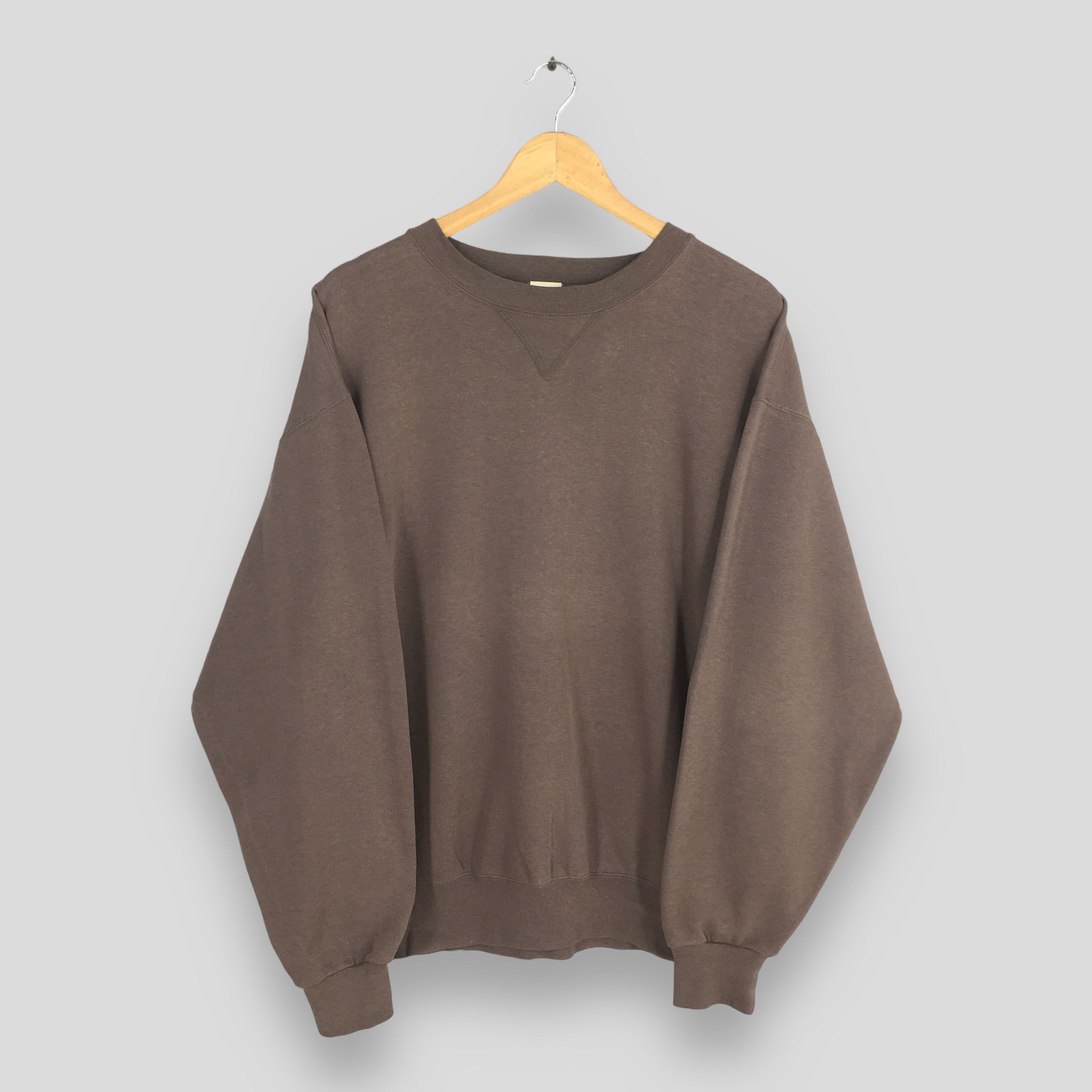 Russell Athletic Vintage 90s Russell Athletic Brown Plain Sweatshirt XLarge Size US XL / EU 56 / 4 - 1 Thumbnail