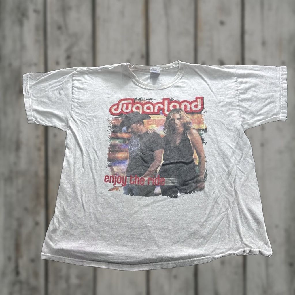 Gildan Sugarland Tour Shirt Graphic Mens XL White Country Band Gildan Size US XL / EU 56 / 4 - 1 Thumbnail