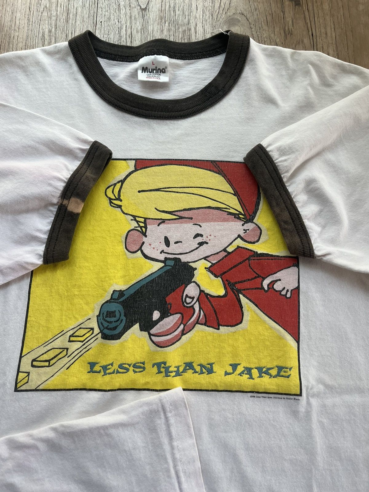 Band Tees × Vintage Vintage LESS THAN JAKE 1996’s Ringer Tshirt Size US L / EU 52-54 / 3 - 7 Thumbnail