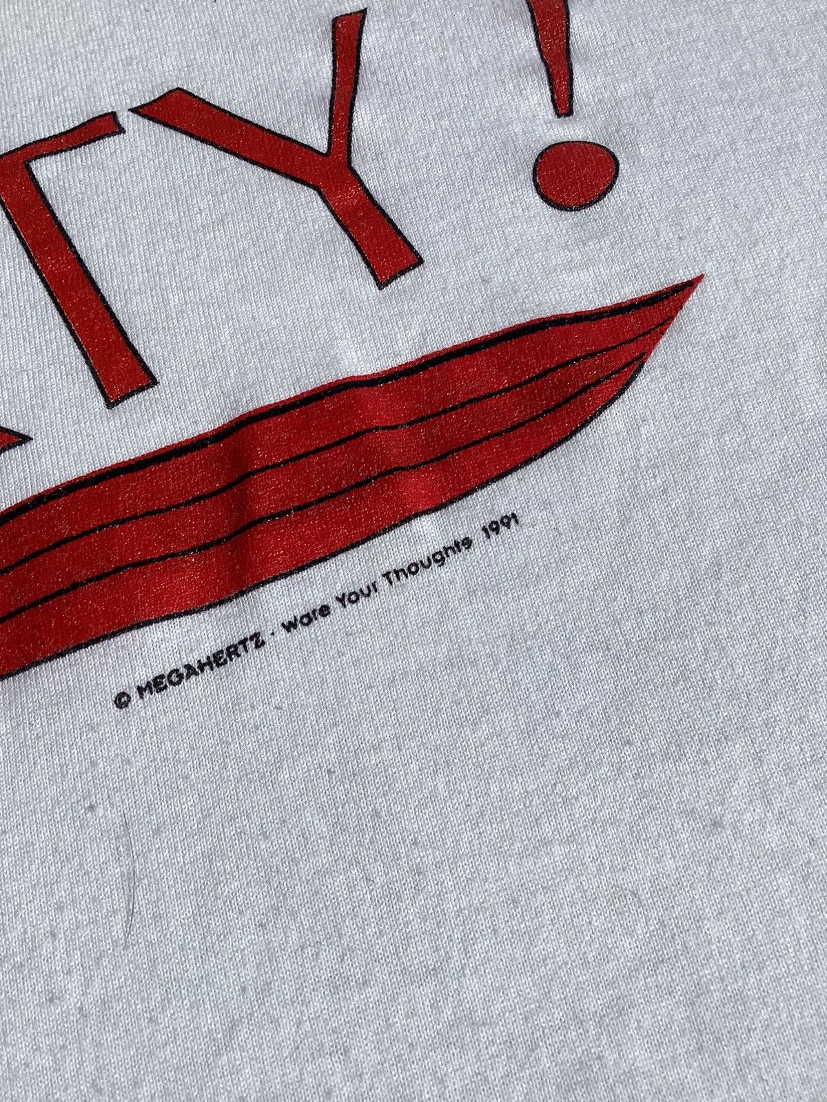 Other × Vintage Vtg 1991 never too old to party megahertz Las Vegas made Tee Size US XL / EU 56 / 4 - 3 Thumbnail