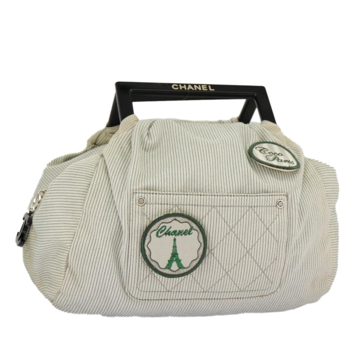 Chanel Beige Canvas Handbag (Pre-Owned) Size ONE SIZE - 1 Thumbnail