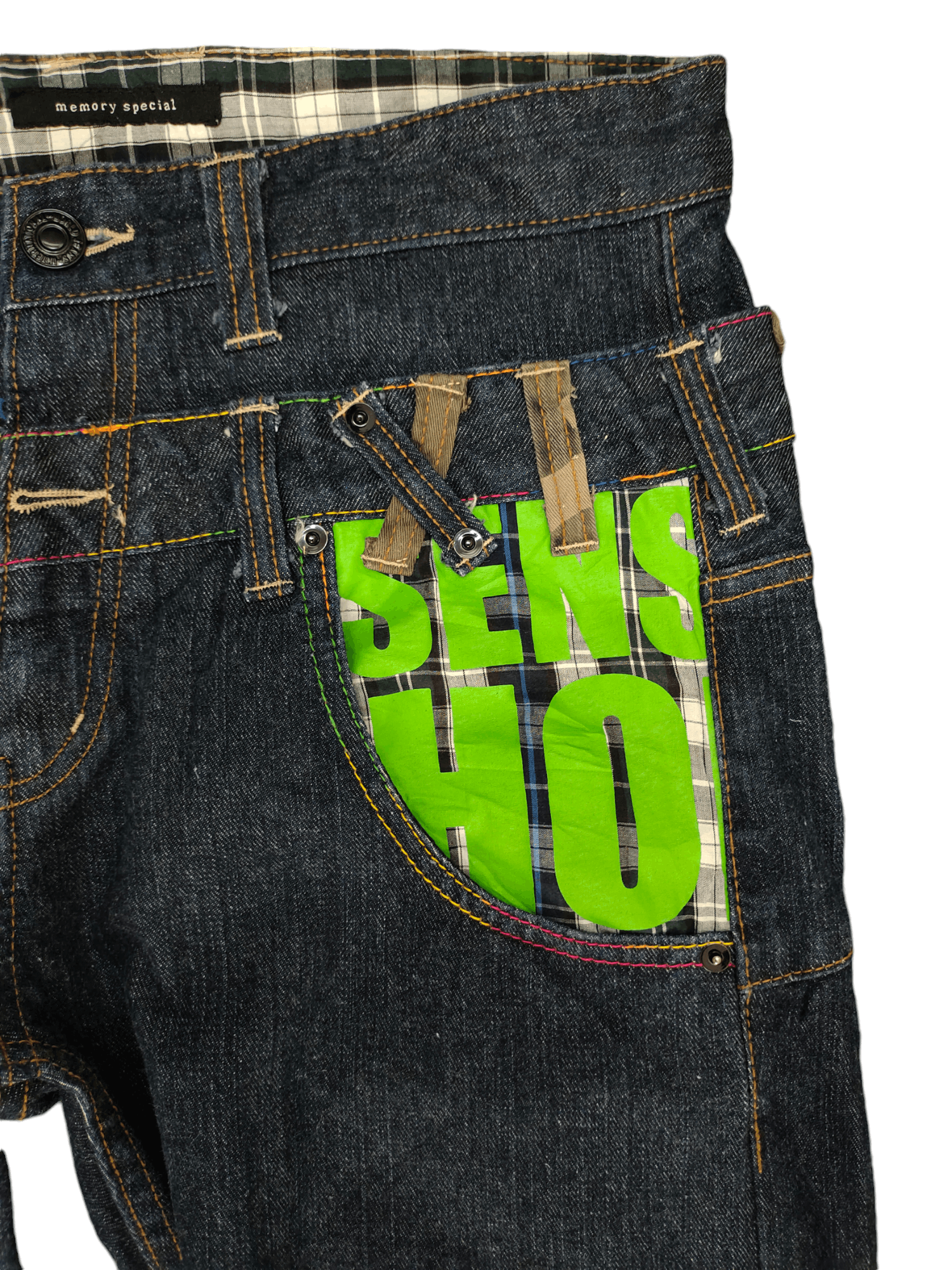 Comme des Garcons × Undercover Memory Special Double Waist Spiral Cut Denim Jeans Size US 31 - 4 Thumbnail