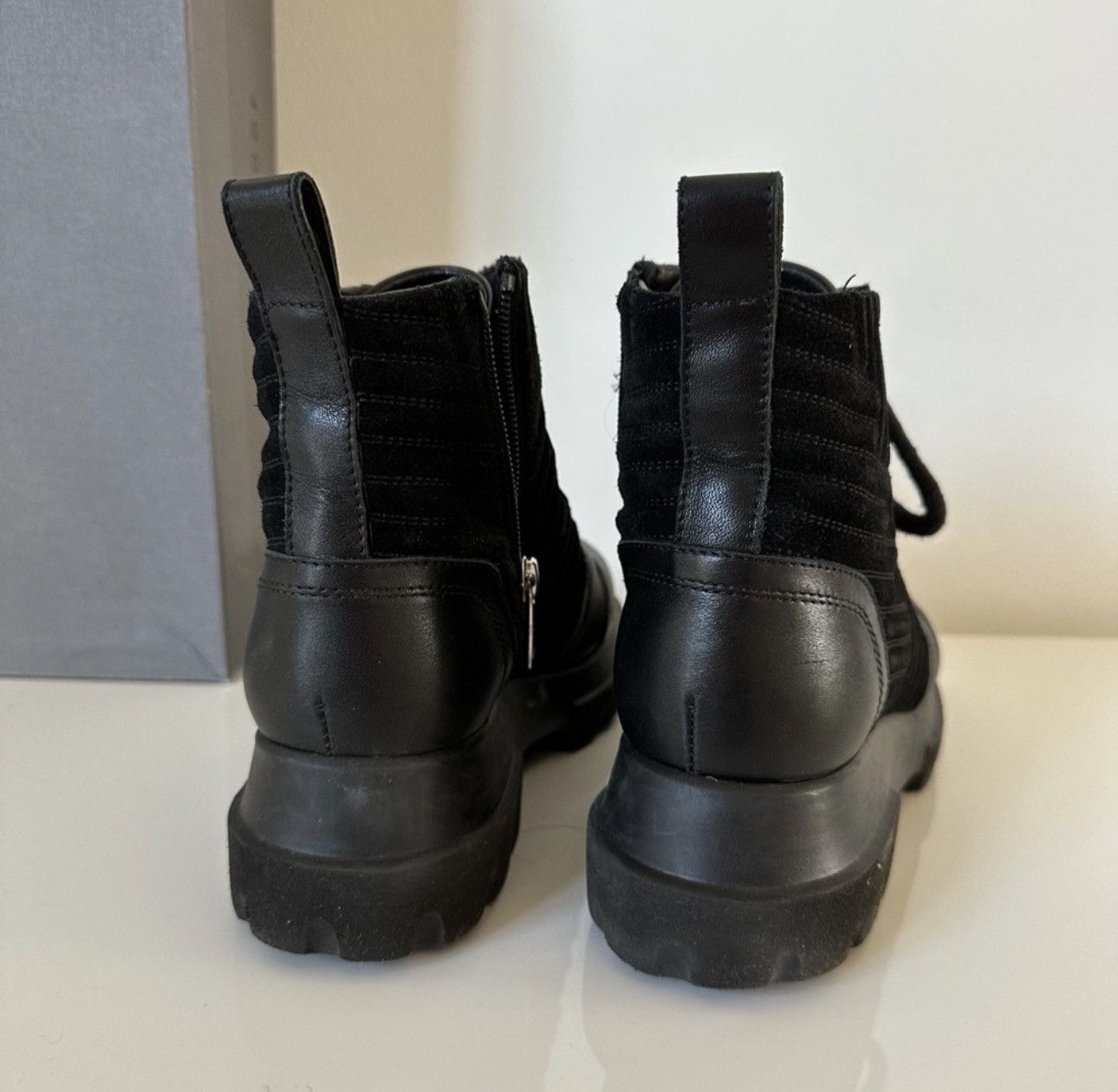 Aquatalia Aquatalia Calf Suede Womens Black Suede Zipper Casual Boots Size US 8 / IT 38 - 3 Thumbnail