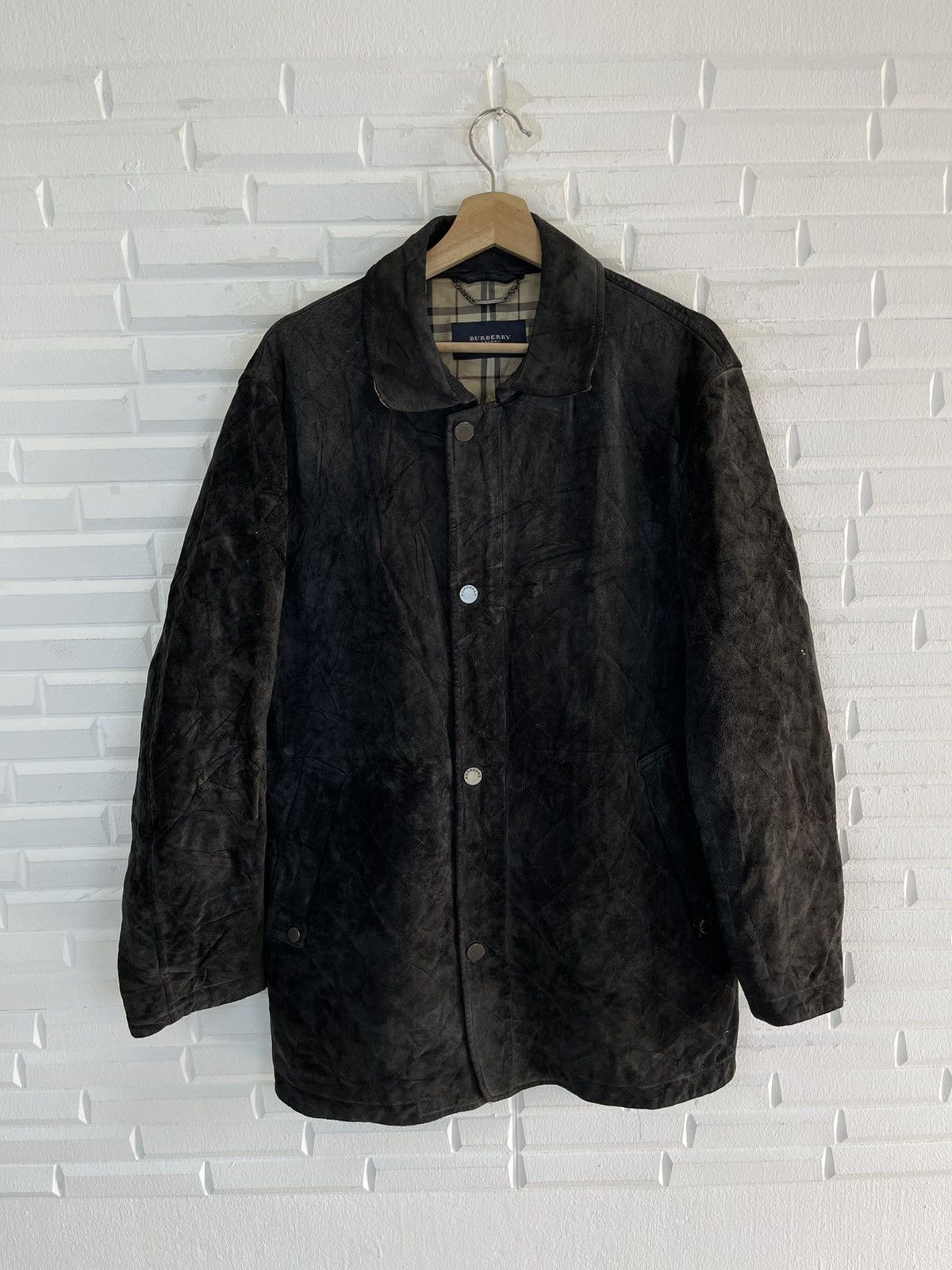 VINTAGE BURBERRY LONDON QUILTED LARK SKIN JACKET