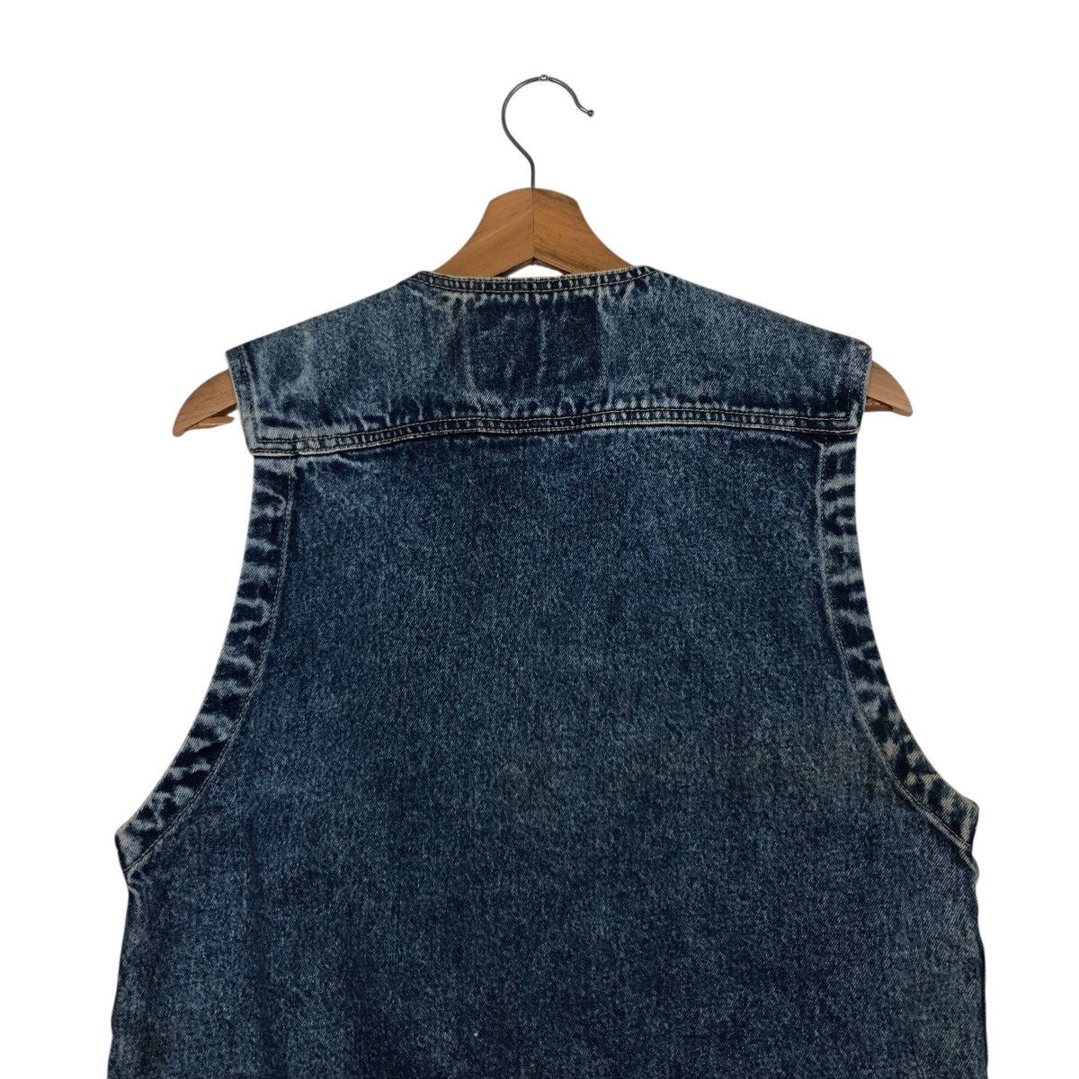 Japanese Brand 📌Vintage Denim Trucker Jacket Tank Top Blue Chaser Size US M / EU 48-50 / 2 - 10 Thumbnail