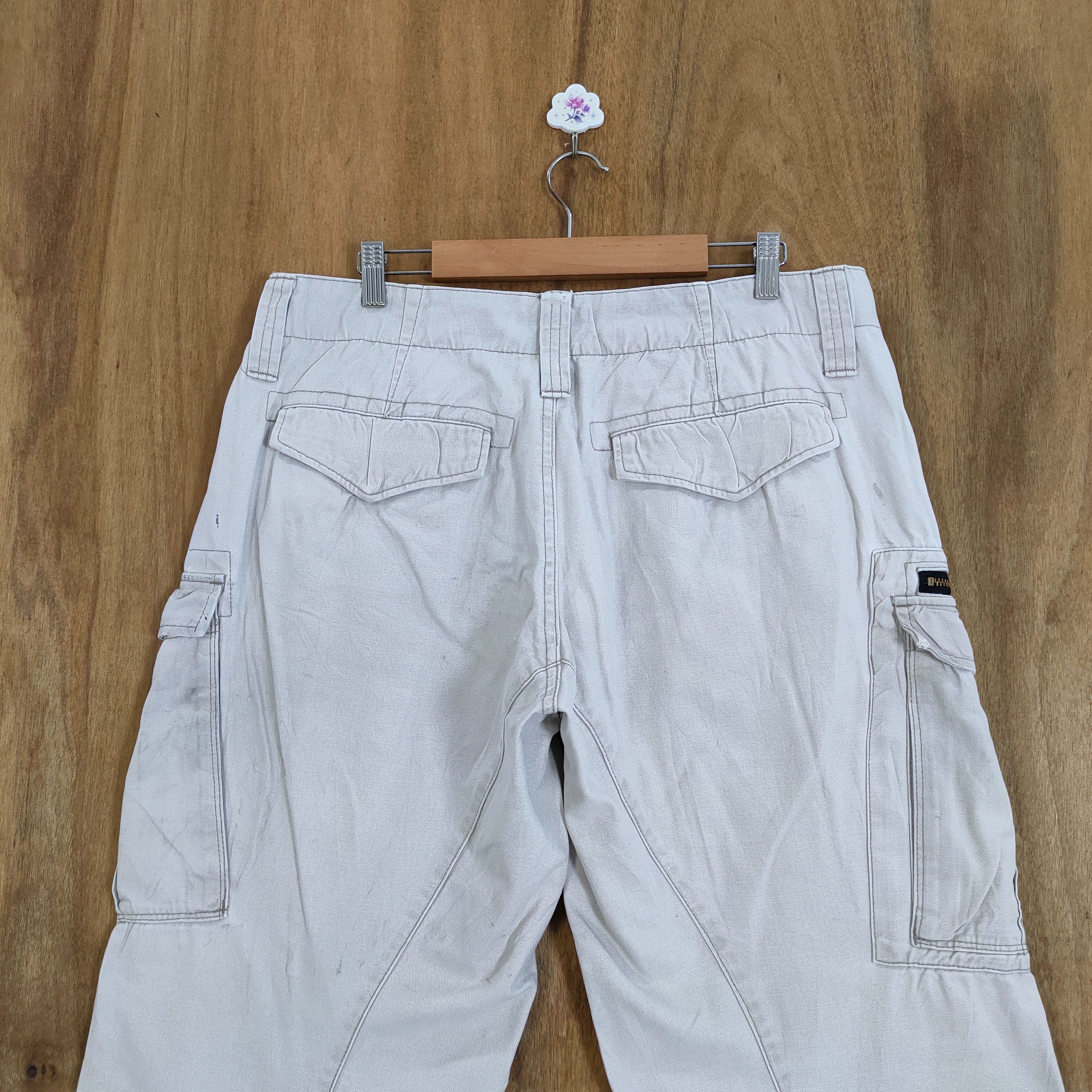Japanese Brand VINTAGE GENBA DISTRESSED FADED WHITE BAGGY CARGO PANTS Size US 34 / EU 50 - 10 Thumbnail