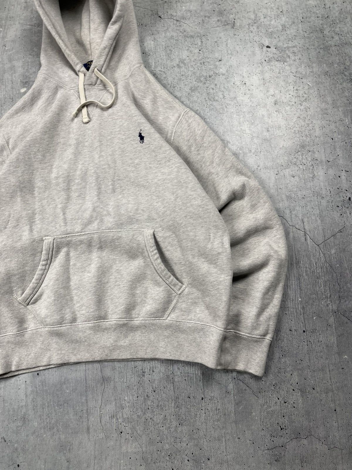 Polo Ralph Lauren VINTAGE Polo Ralph Lauren Hoodie L Gray Fleece Hooded Size US L / EU 52-54 / 3 - 3 Thumbnail