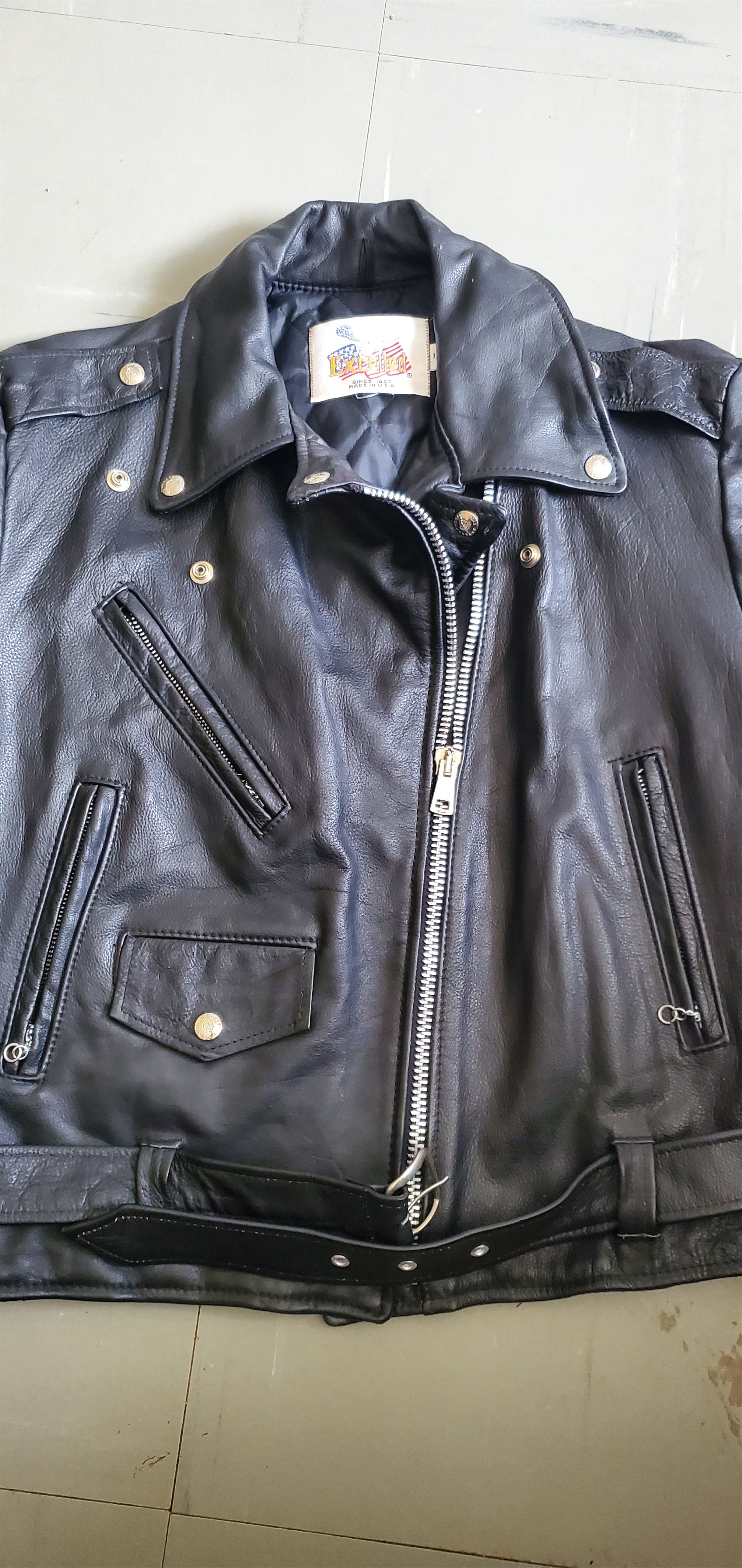 Excelled EXCELLED Black Fringe Biker Jacket Size XXL / US 16-18 / IT 52-54 - 1 Thumbnail