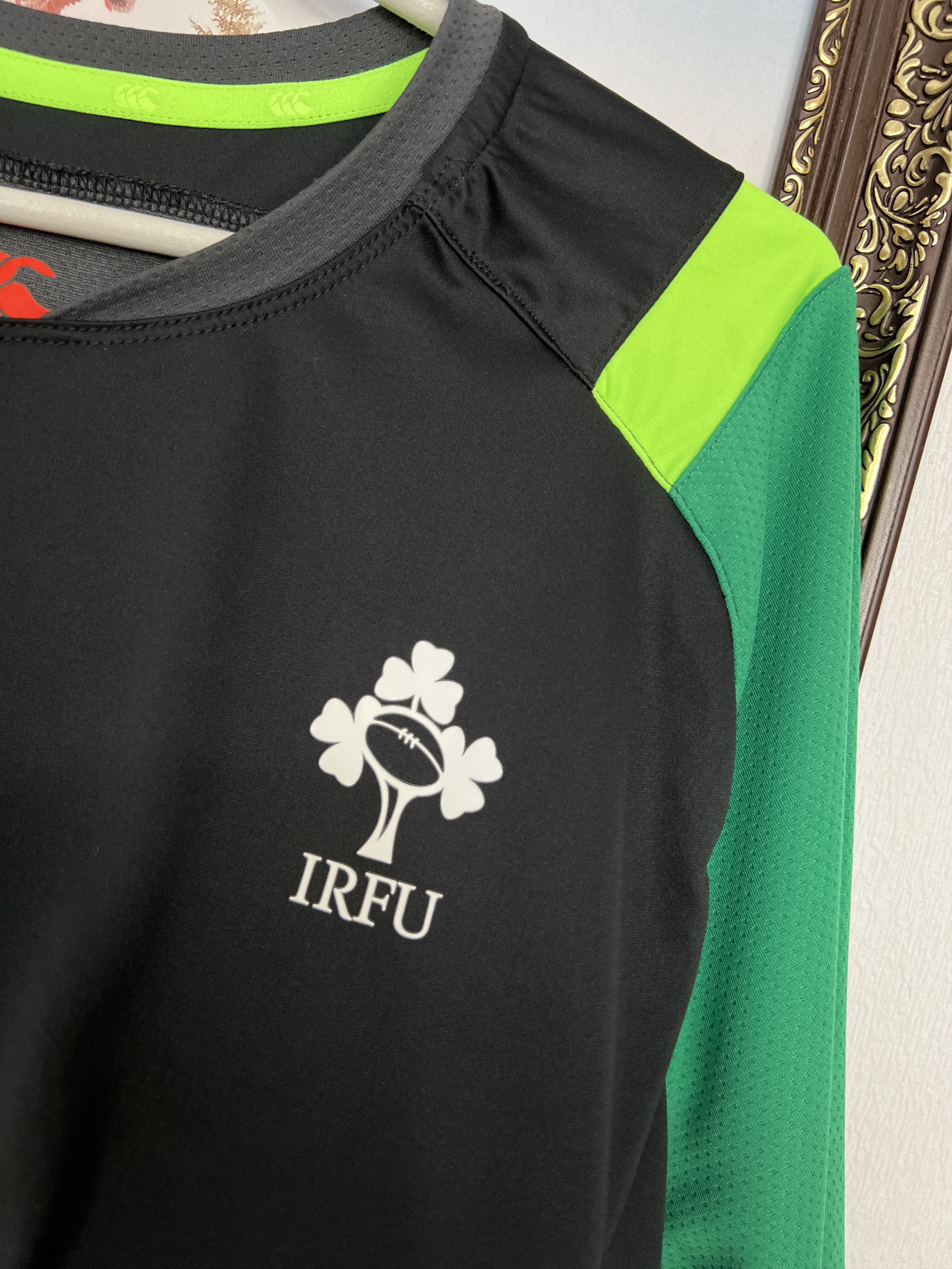 Vintage Ireland Canterbury Rugby Union Jersey Mens Black Shirt Size US XXL / EU 58 / 5 - 4 Thumbnail