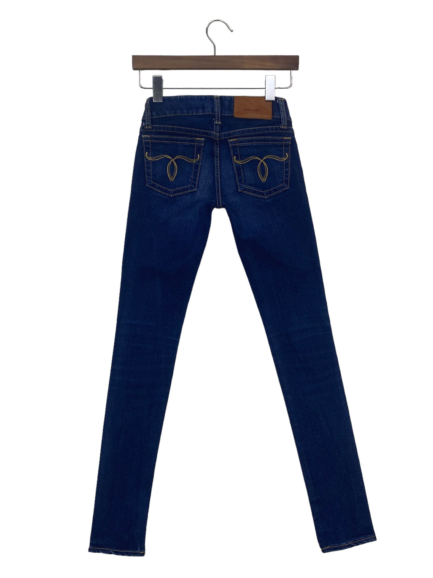 image of Moussy Jeans Skinny Jeans Low Rise Jeans in Blue, Women's (Size 23)