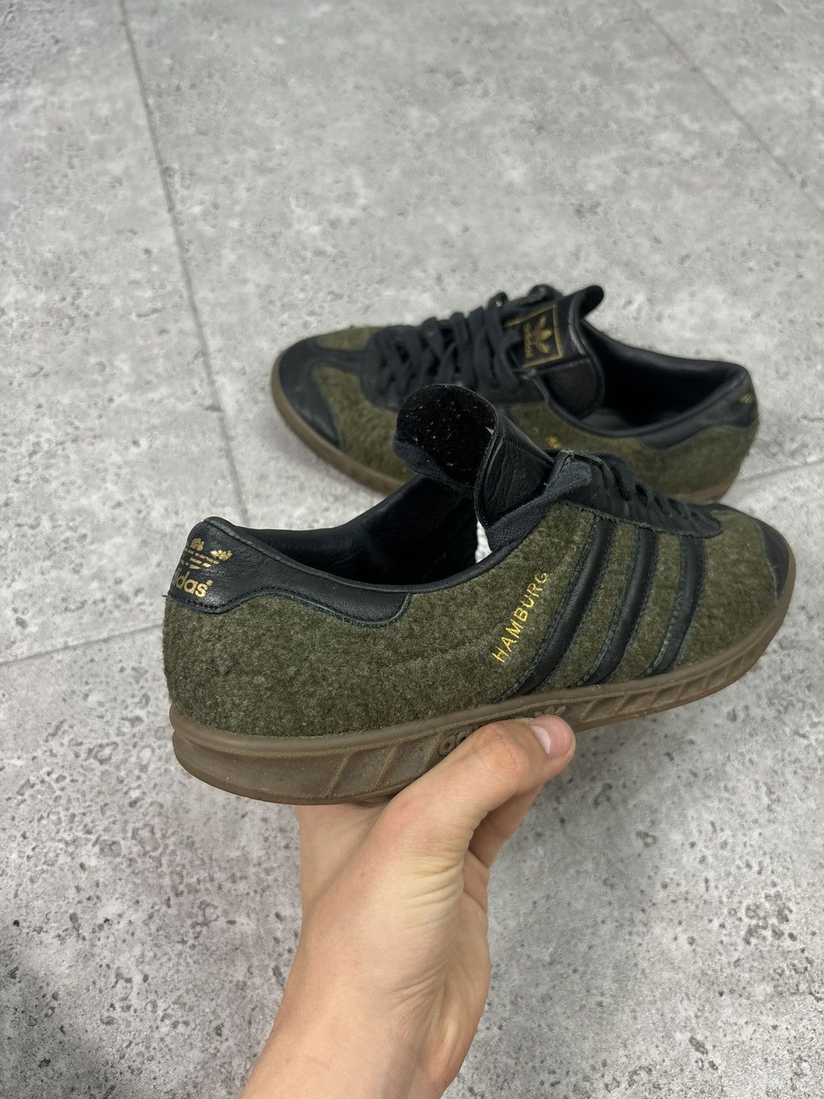 Adidas × Japanese Brand × Vintage 2000s Vintage Adidas Hamburg Aestethic Khaki Low Trainers Size US 9 / EU 42 - 2 Thumbnail